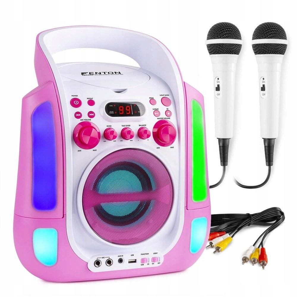 Karaoke system z CD i 2 mikrofonami SBS30P – Idealna zabawa dla dzieci