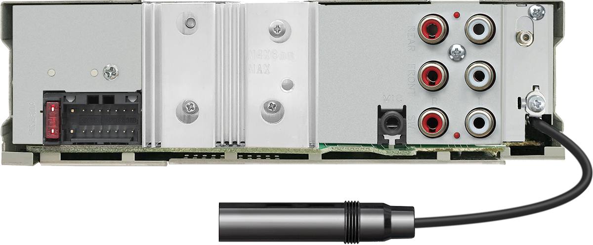 Wygodne złącza: USB, AUX i RCA
