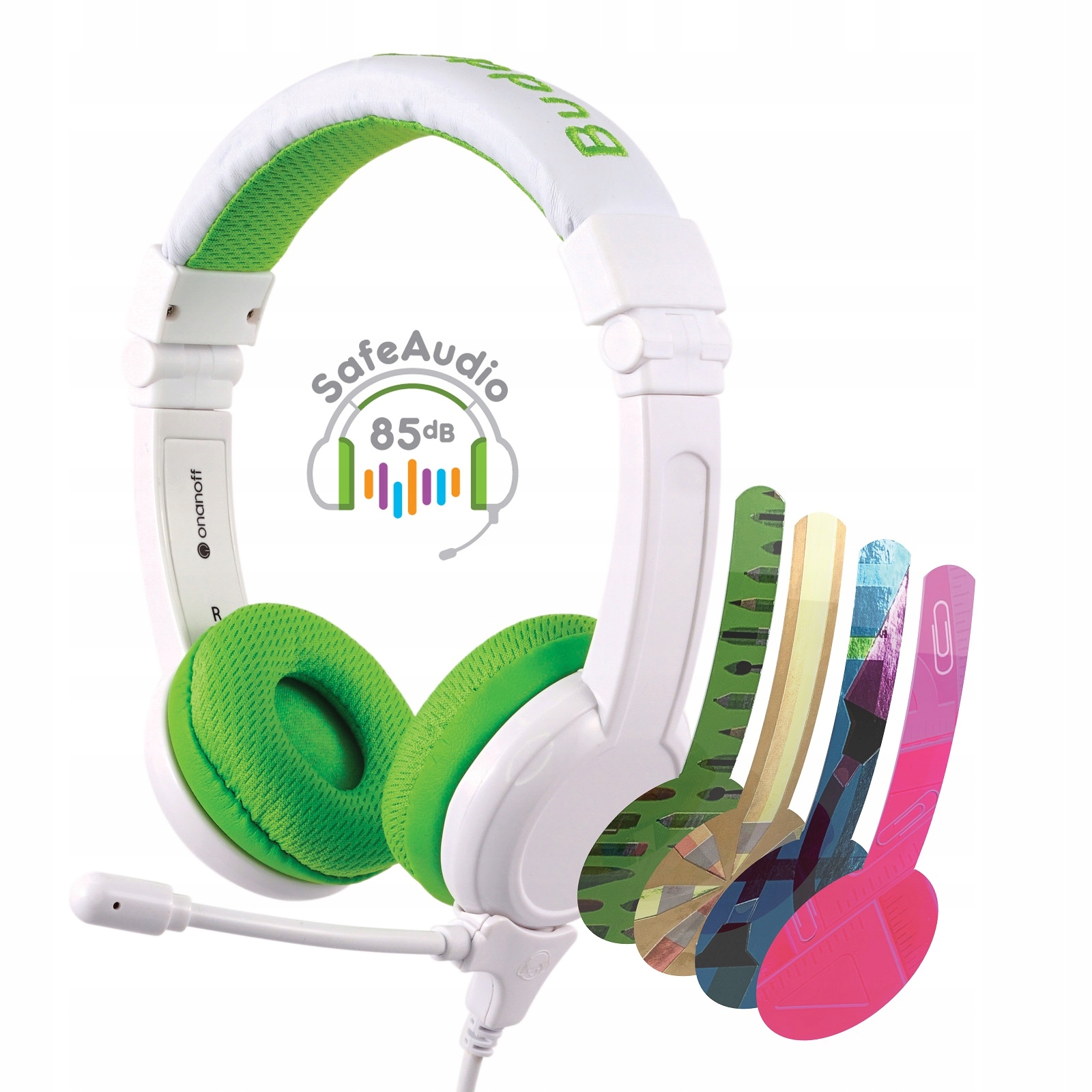 Słuchawki BuddyPhones School+ BP-SCHOOLP-GREEN* – Bezpieczne i wygodne dla dzieci