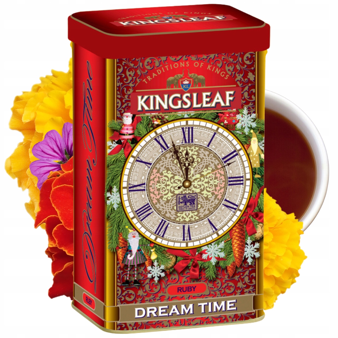Kingsleaf DREAM TIME RUBY herbata czarna JAGODA MALWA NAGIETEK liściasta - puszka 75 g