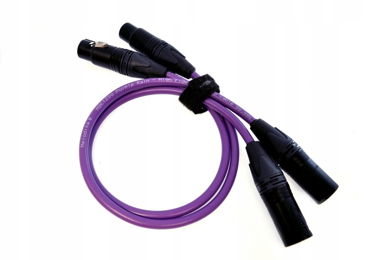 Kabel XLR x2 - XLR x2 1m fioletowy – Doskonałe połączenie audio
