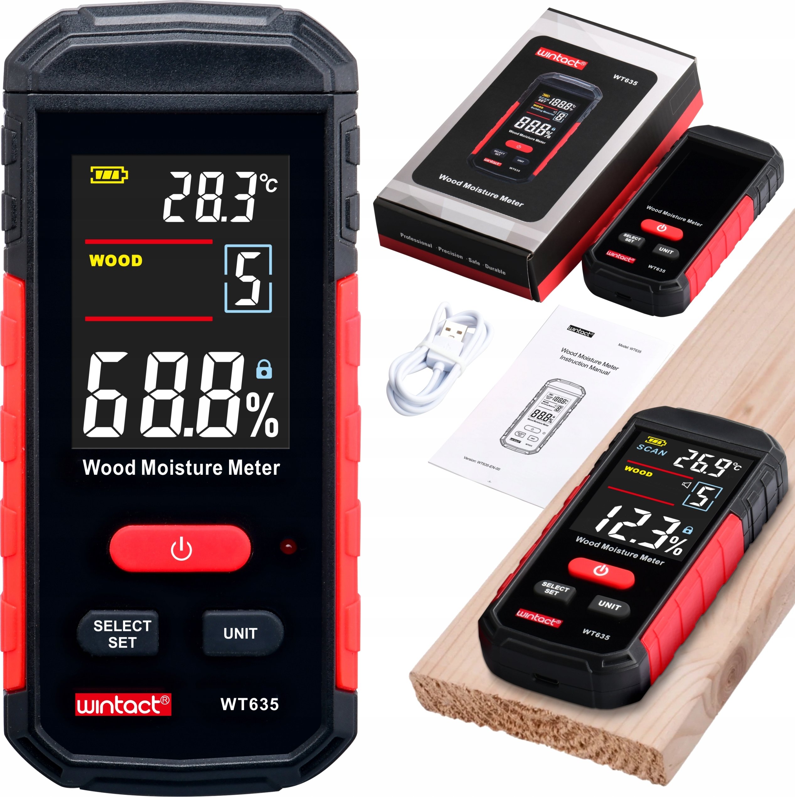 Pomiar wilgotności drewna i materiałów budowlanych