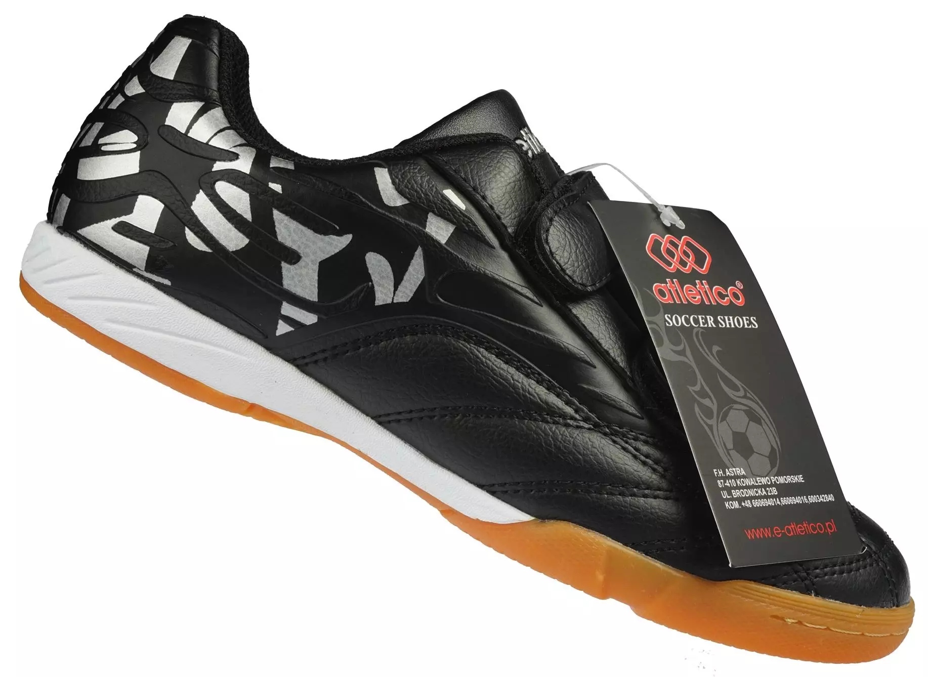 Halówki dziecięce czarno-szare obuwie halowe Atletico C7336-2416-VBLSI