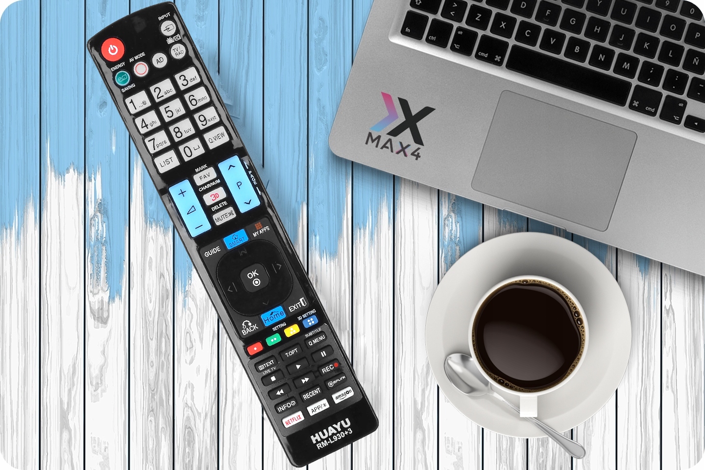 Dodatkowe przyciski do obsługi funkcji SMART, Netflix i YouTube