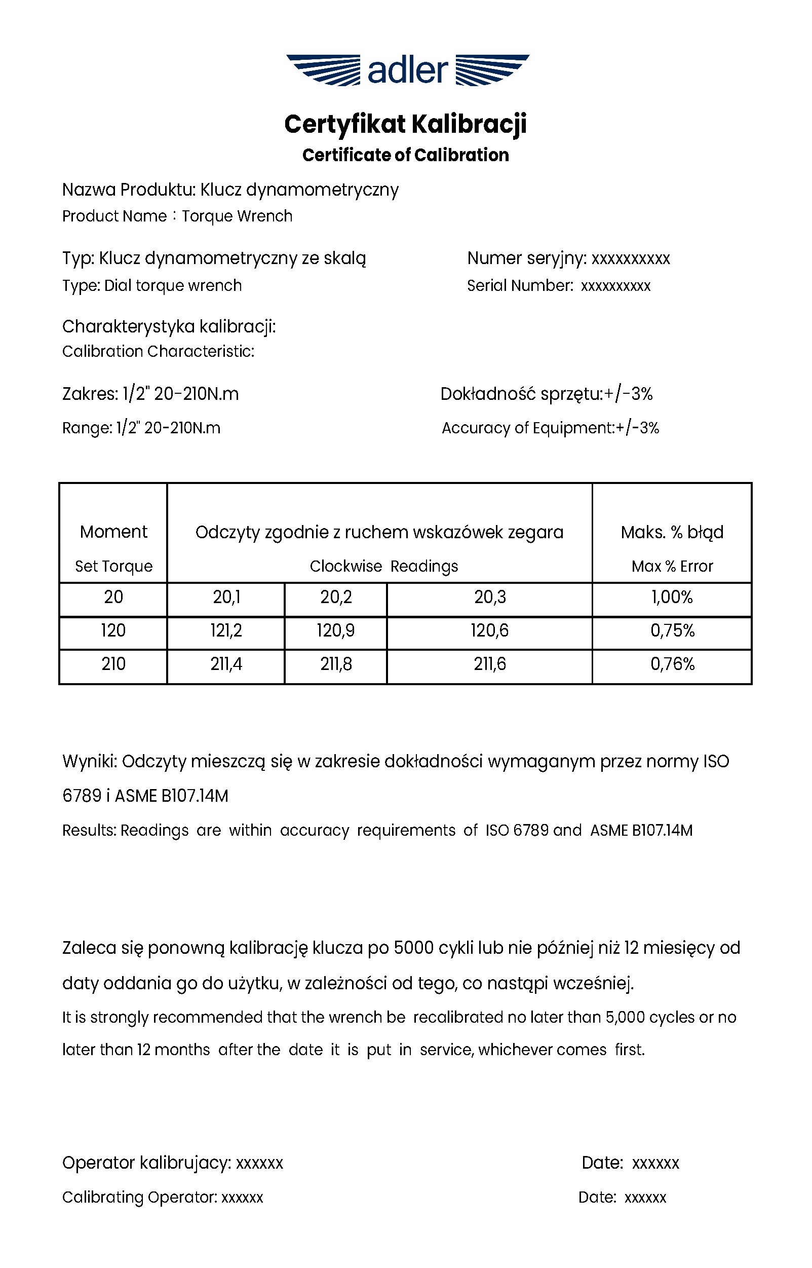 Certyfikat Kalibracji – Gwarancja dokładności