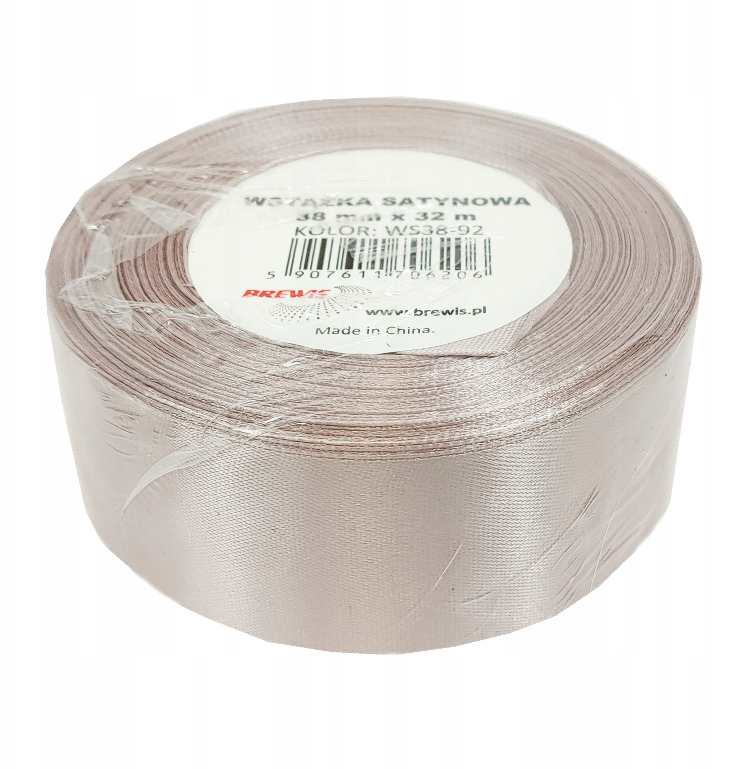 Wstążka satynowa pudrowy róż 38mm x 32m – Idealna dekoracja na każdą okazję