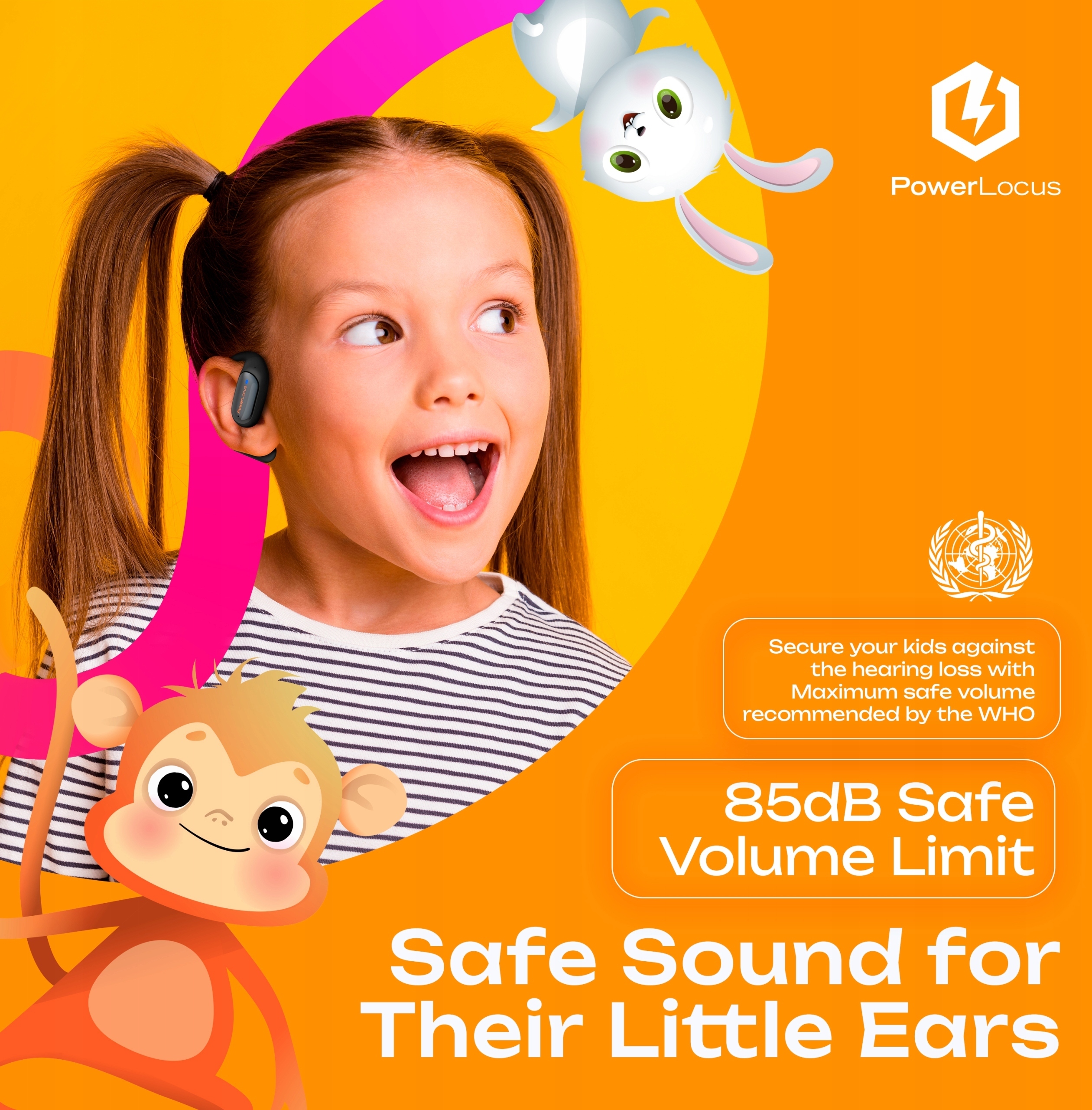 Słuchawki Bluetooth PowerLocus Mkids – Bezpieczny dźwięk dla dzieci