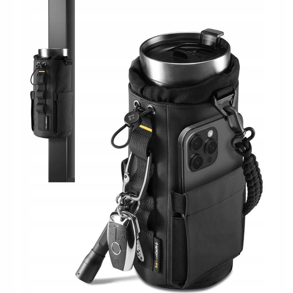 Etui na butelkę Spigen LF500 Tumbler Bag Black – Idealne rozwiązanie dla aktywnych