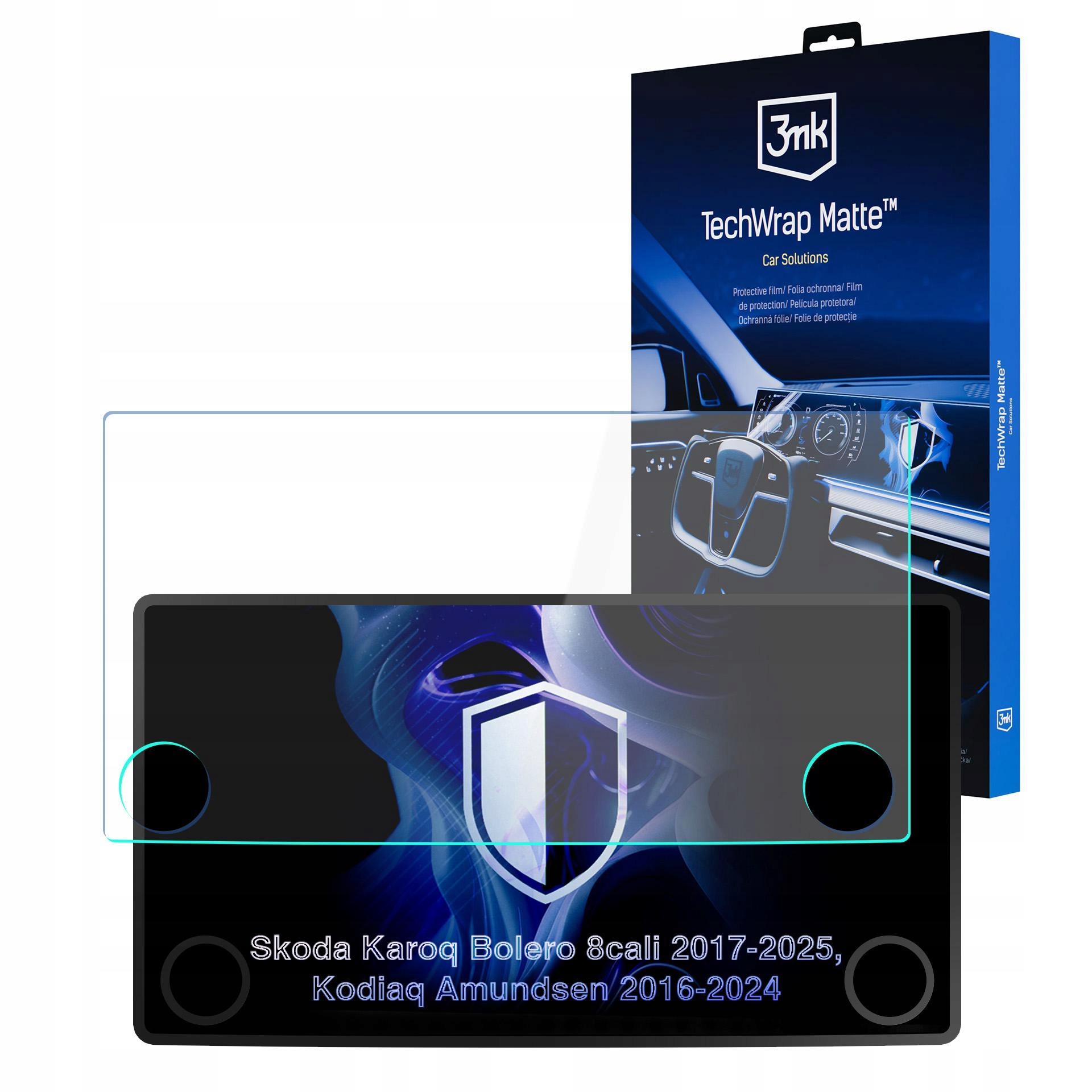 Skoda Karoq Bolero 2017- – Folia ochronna TechWrap Matte™ na ekran nawigacji