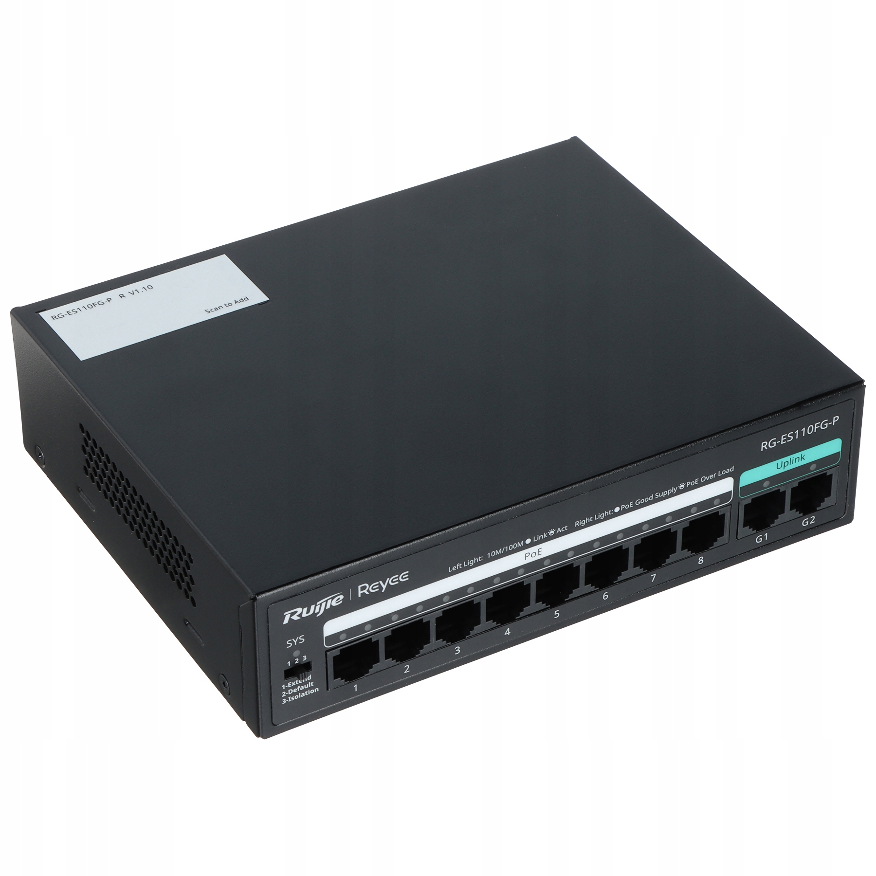 SWITCH POE RG-ES110FG-P 8-PORTOWY REYEE – Wydajność i niezawodność w sieci