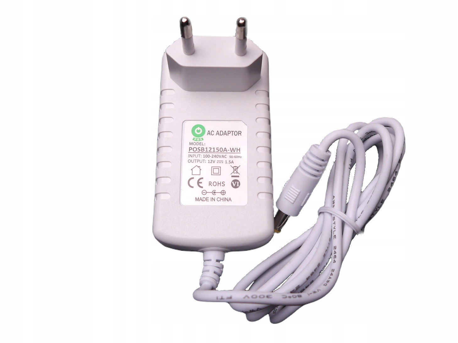 Zasilacz AC/DC 12V 1.5A/18W biały – Wysoka sprawność i niezawodność