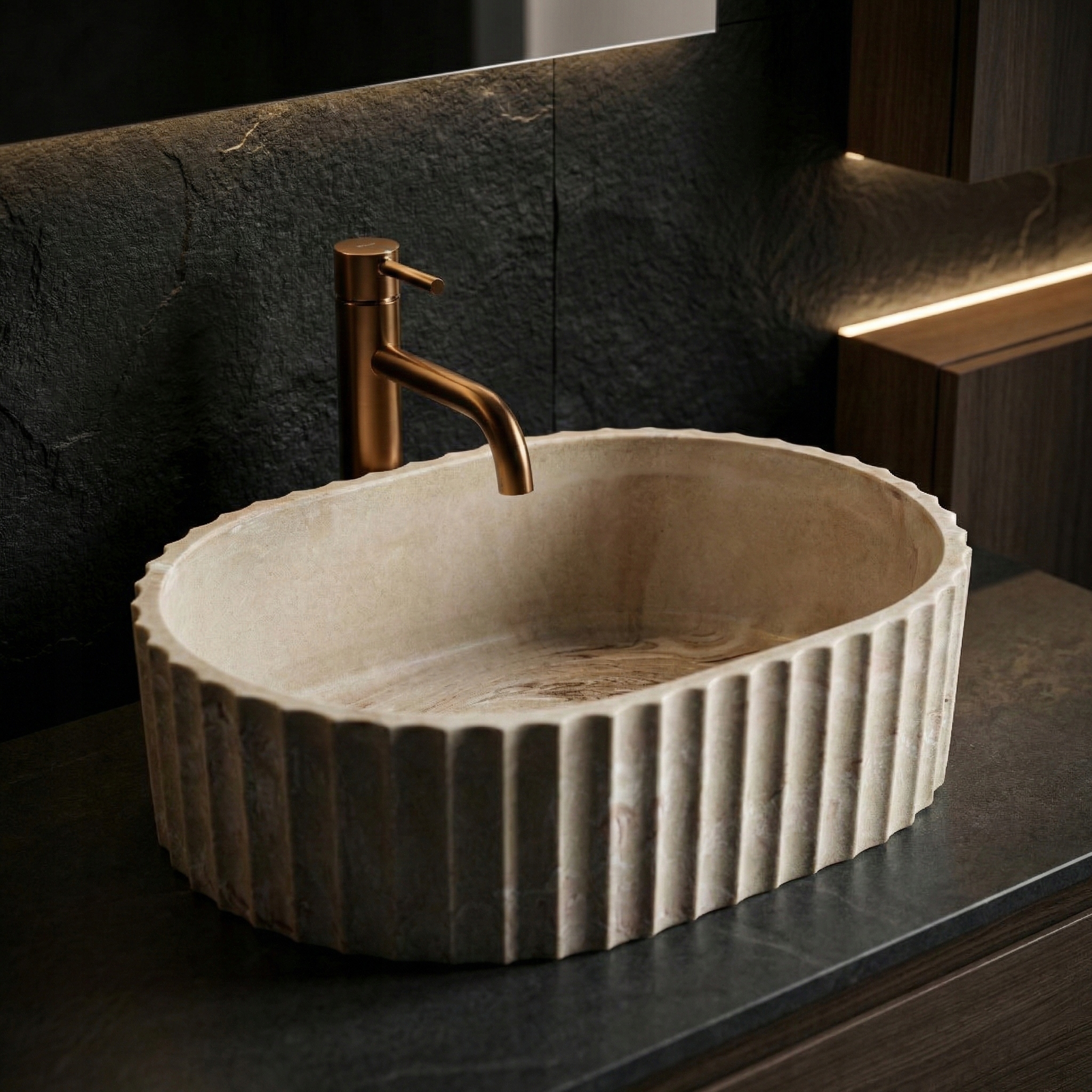 Wyrazisty design z ryflowaną strukturą
