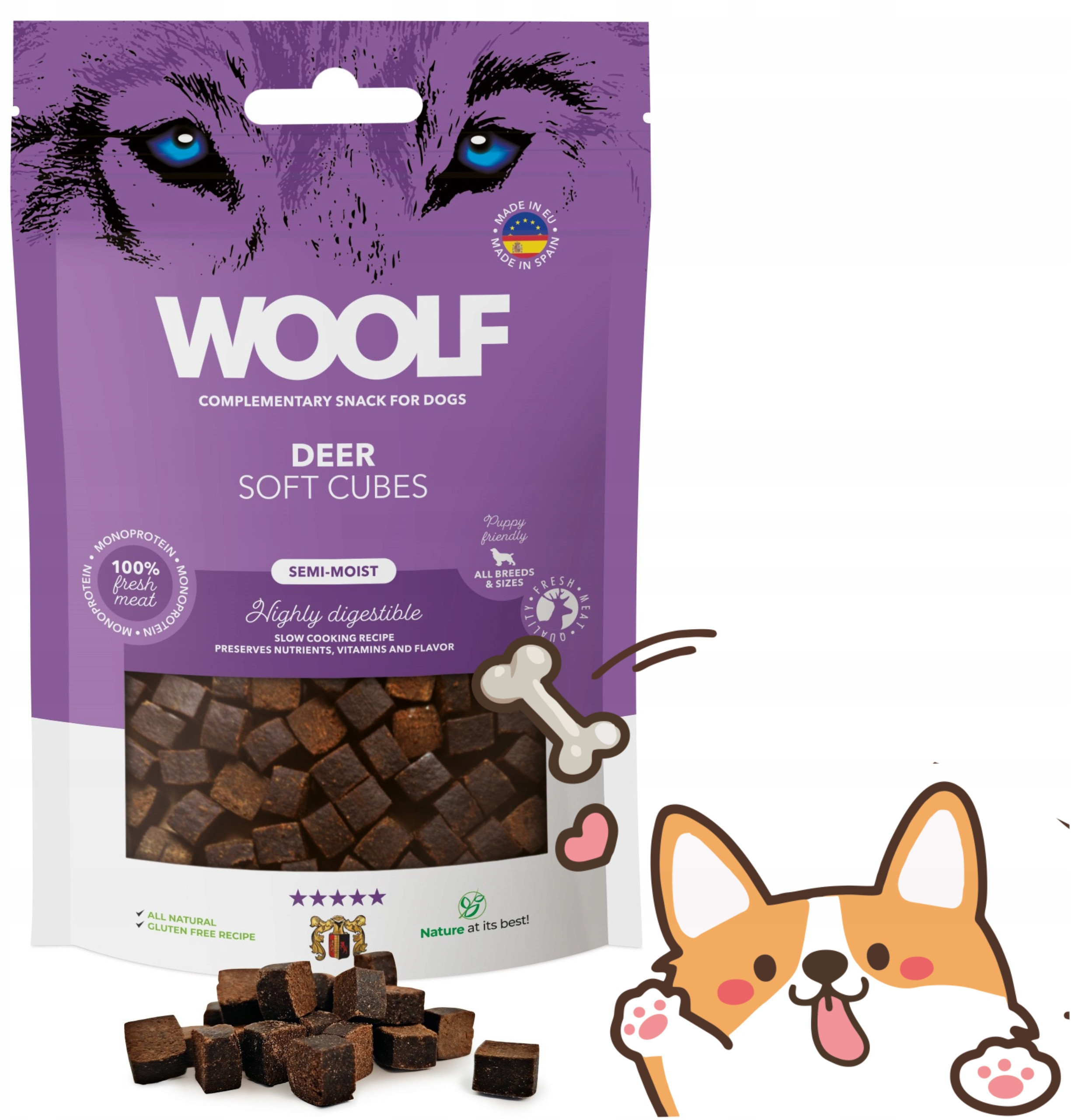 Miękkie kosteczki z jelenia – Idealne do treningu