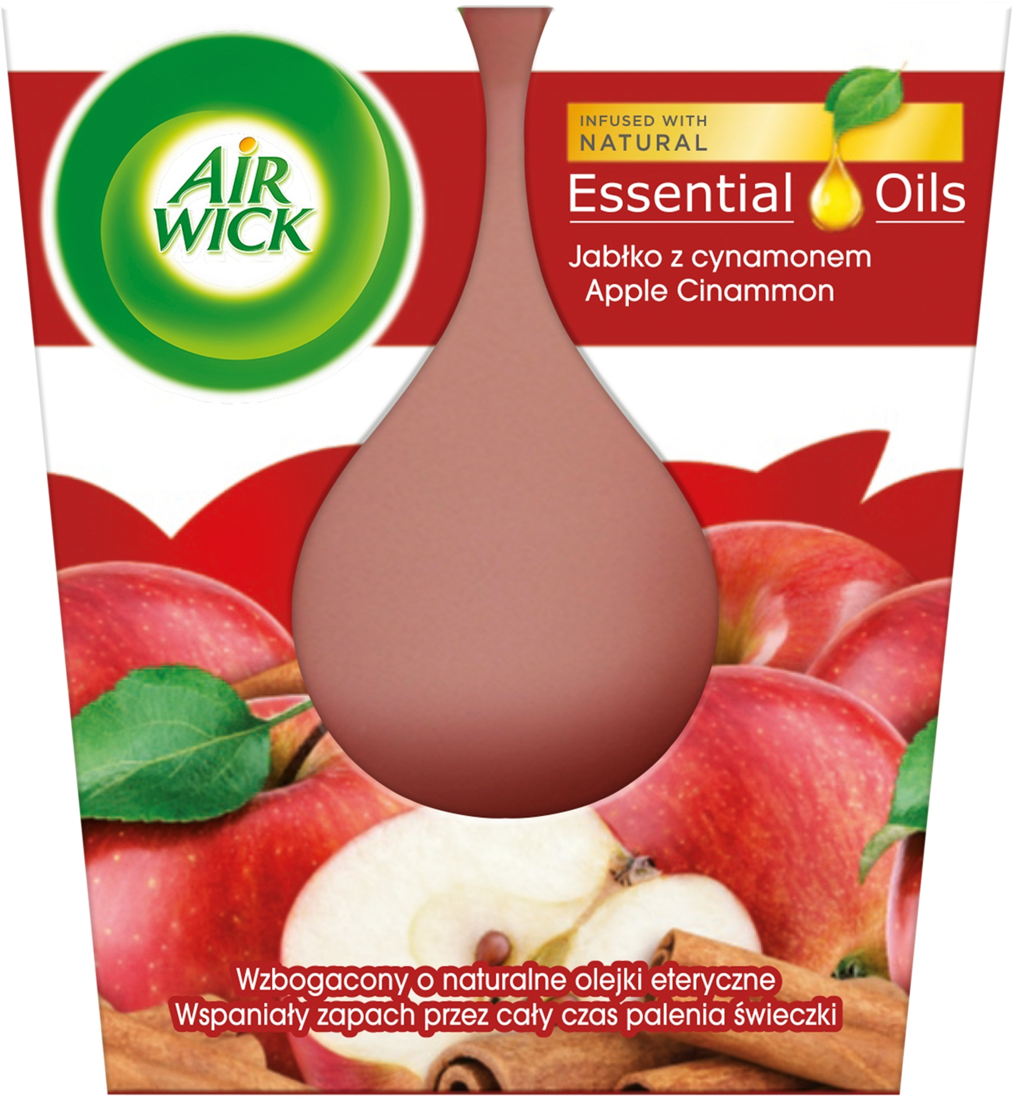 Świeca zapachowa Air Wick - Jabłko z cynamonem 105 g