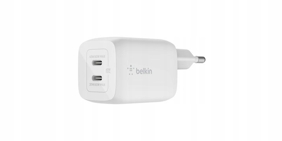 Ładowarka Belkin 65W DUAL USB C GAN – Szybkie ładowanie dla Twoich urządzeń