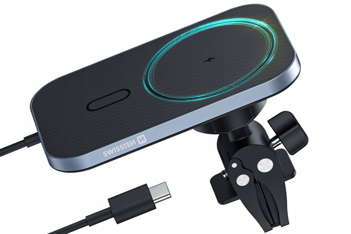 Swissten Magsafe Air Vent Car Holder z bezprzewodowym ładowaniem 15W – Nowoczesne rozwiązanie dla Twojego samochodu