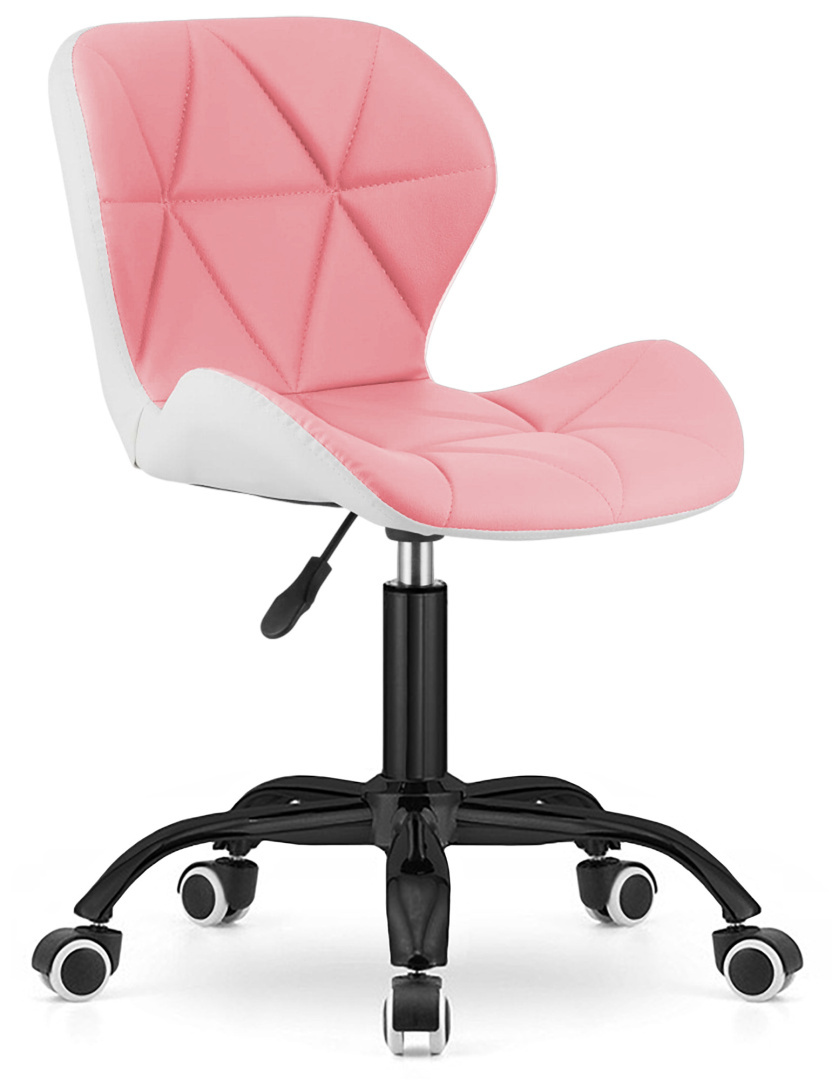Krzesło obrotowe VASTO OFFICE PU PINK+WHITE SMOKE – Elegancja i komfort w biurze