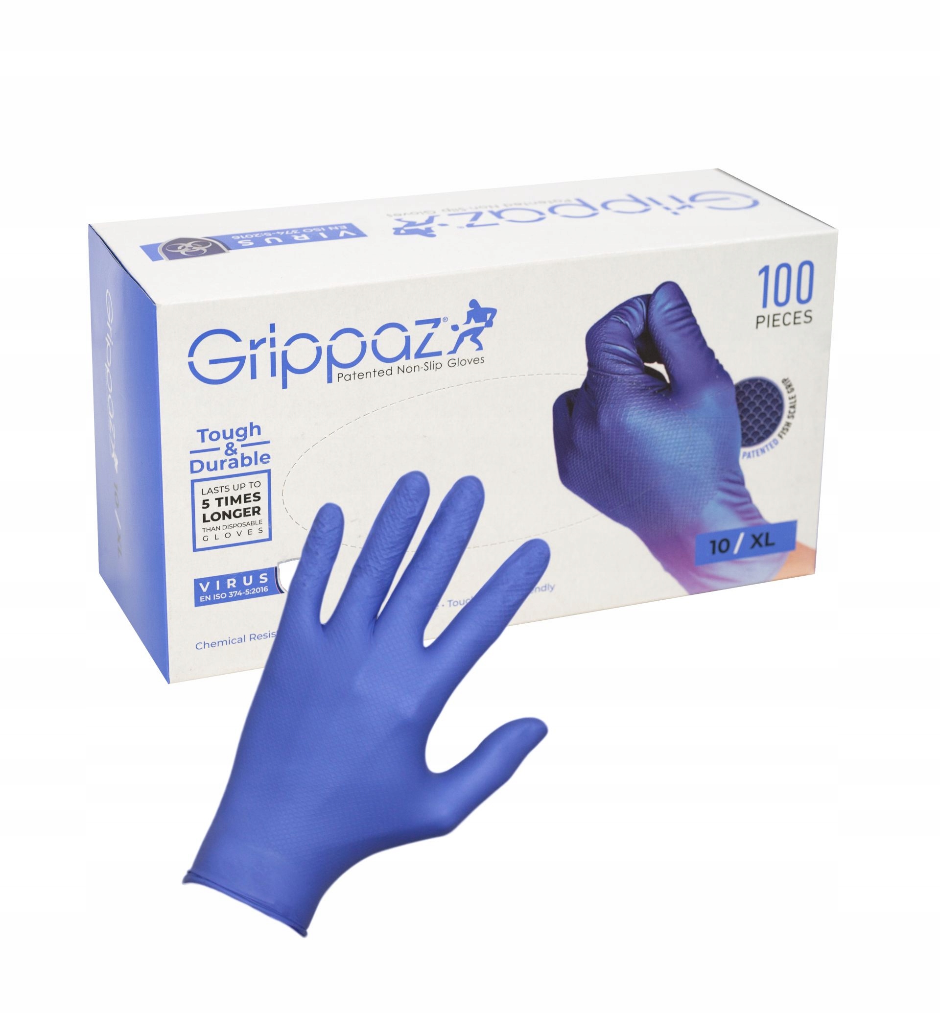 Rękawice nitrylowe jednorazowe GRIPPAZ-245VB – Ochrona i komfort w pracy