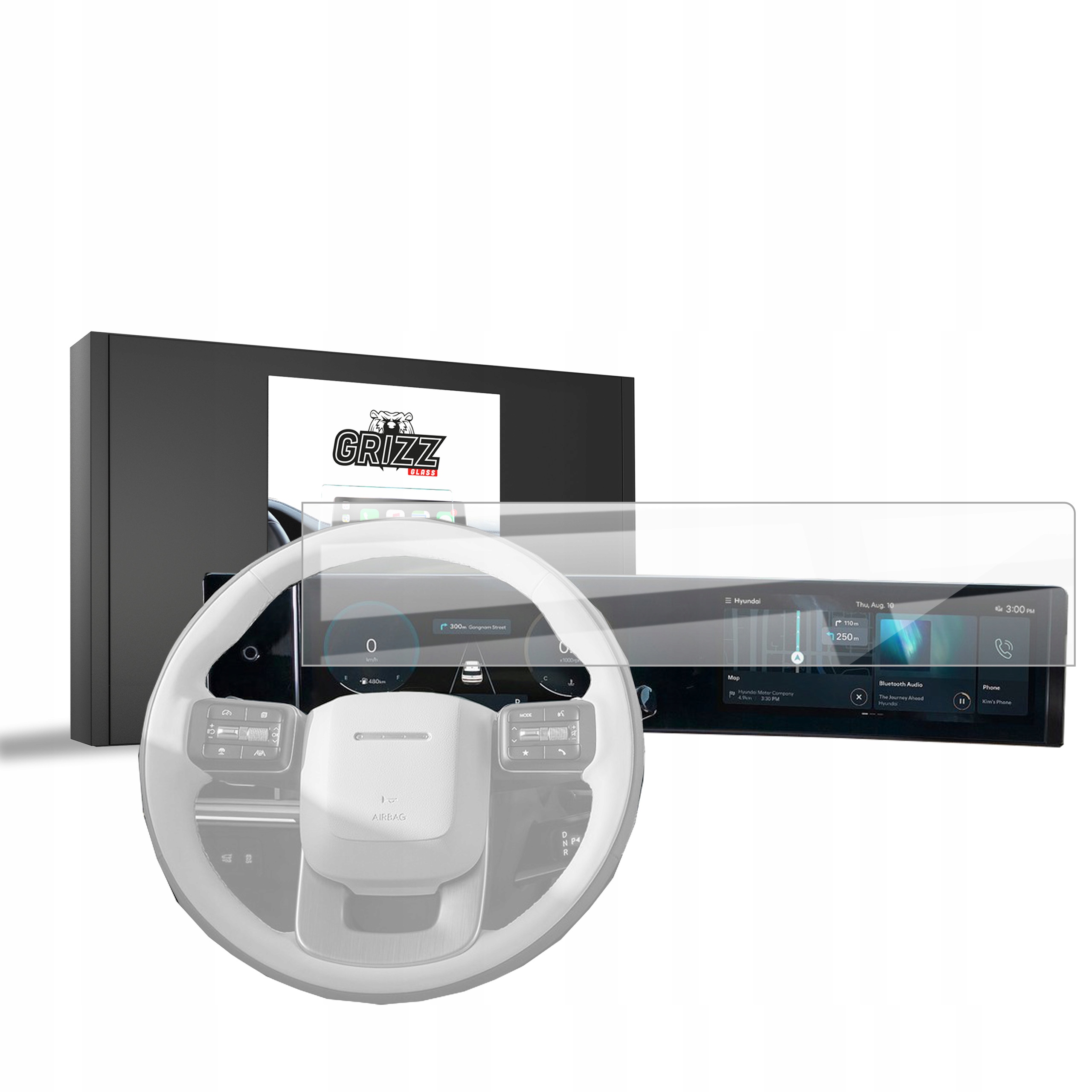 Folia ceramiczna GrizzGlass CarDisplay Protection do Hyundai Santa FE (2024-2025) – Doskonała ochrona wyświetlacza