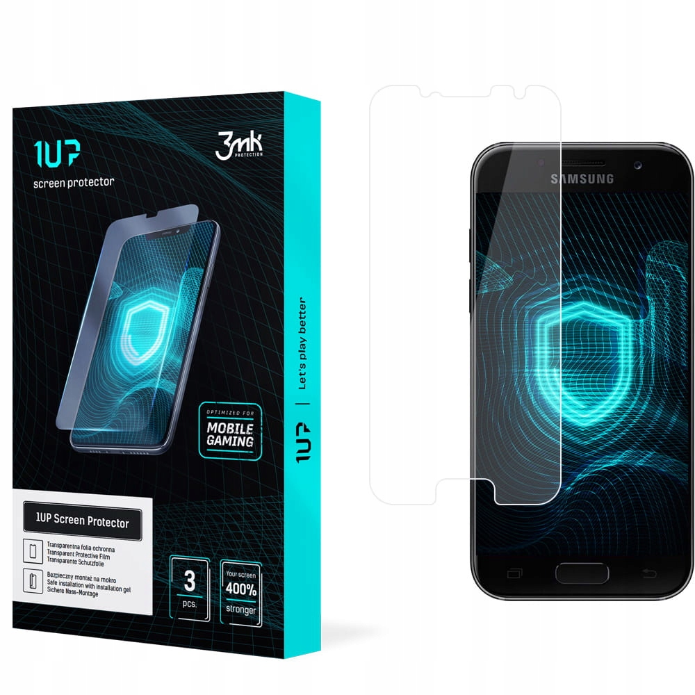SAMSUNG GALAXY A3 2017 - Folia ochronna 3MK 1UP dla graczy