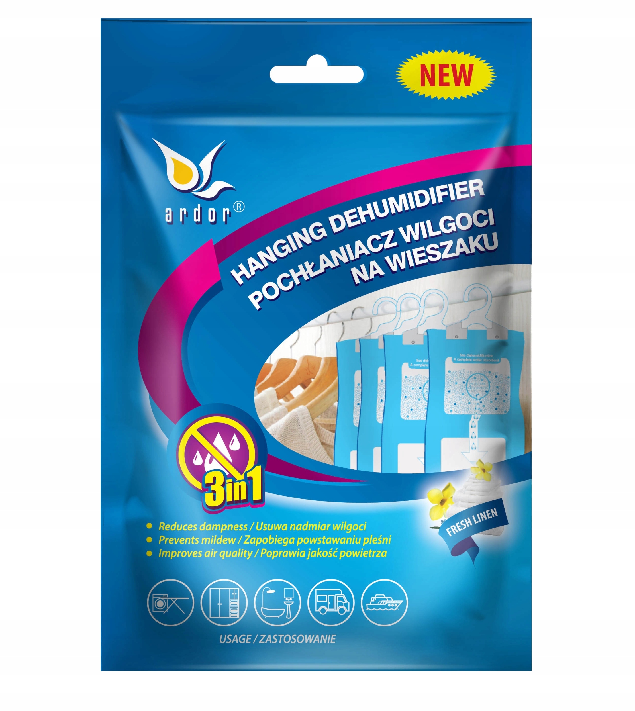 Gem Pochłaniacz Wilgoci na Wieszak Zapach Świeżości 250 ml*