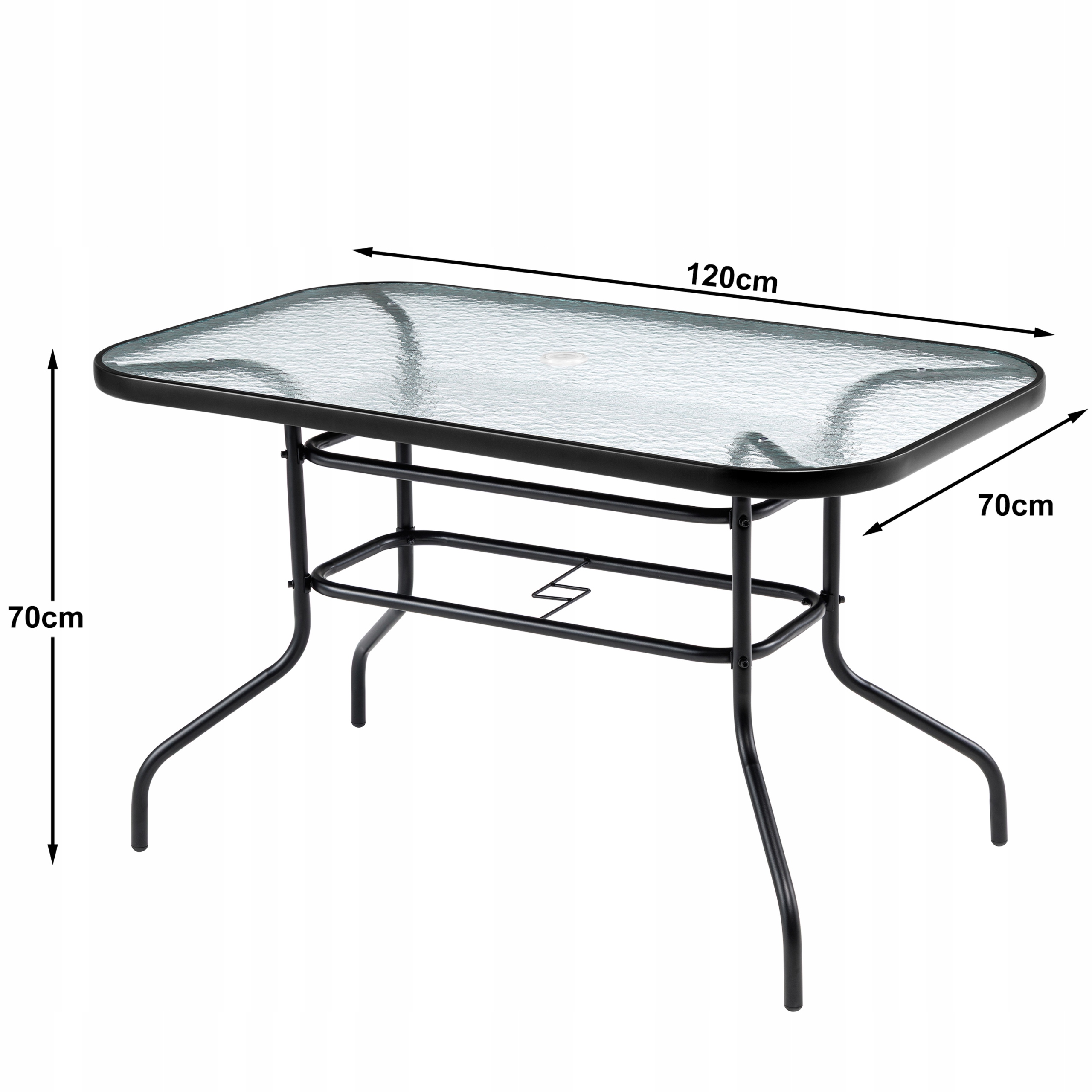 Wymiary blatu: 120x70 cm – Przestronność dla 6 osób