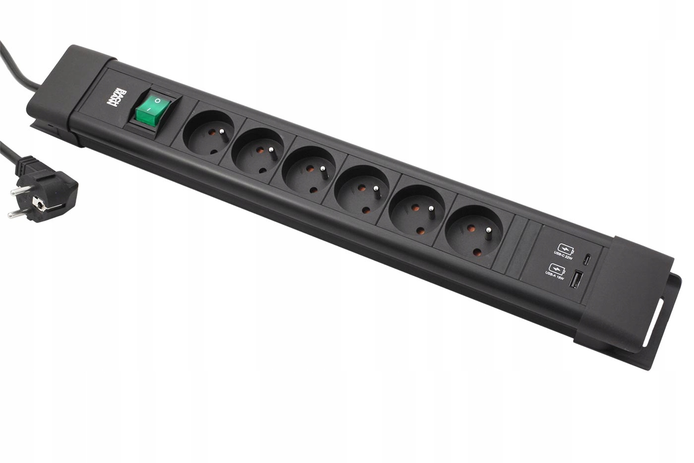Bachmann CONNECTUS 6xUTE – Nowoczesna listwa zasilająca do biura i domu