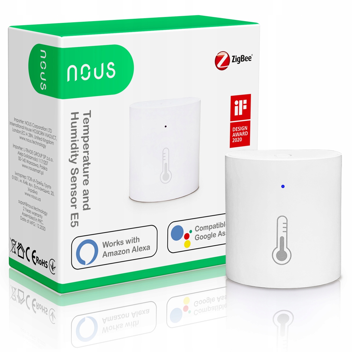 E5 ZigBee czujnik wilgotności i temperatury – Inteligentne rozwiązanie dla Twojego domu