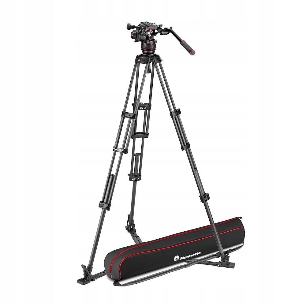 Statyw Manfrotto Zestaw Twin Carbon z głowicą 608 – Profesjonalne wsparcie dla Twoich nagrań