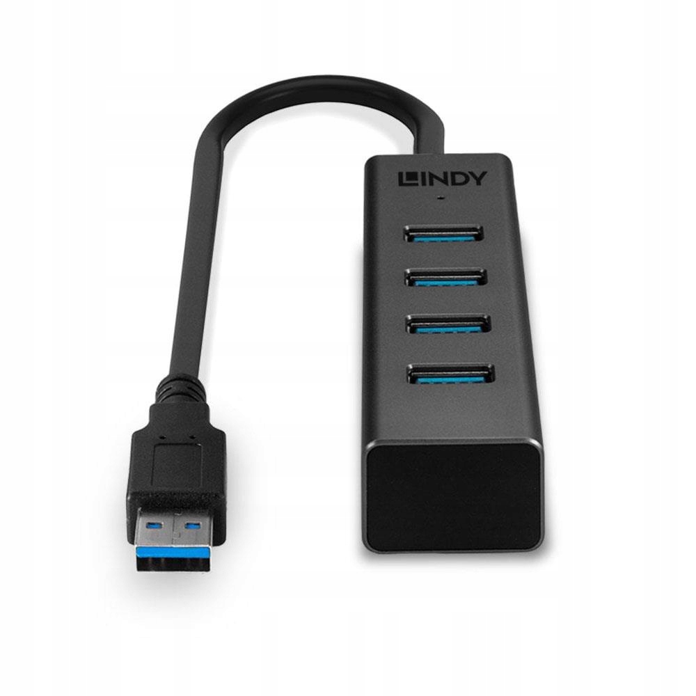 Hub USB 3.0 4 Port czarny – Idealne rozwiązanie do podłączania urządzeń peryferyjnych