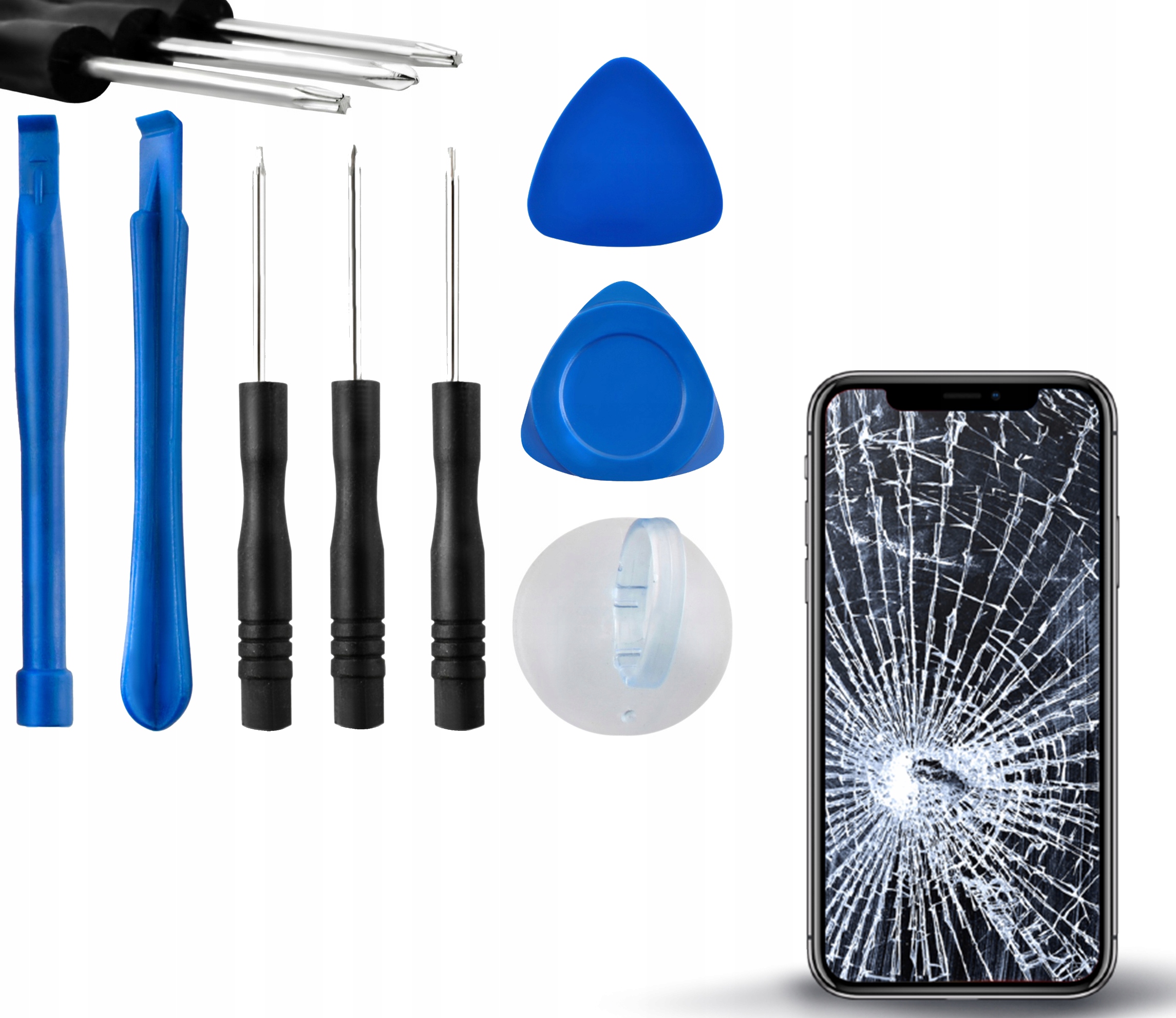 Zestaw narzędzi do naprawy telefonu i tabletu - 8 elementów