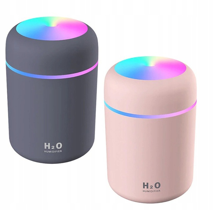Nawilżacz Powietrza na USB 300ml - DYFUZOR LED - różowy – Idealne rozwiązanie dla zdrowego powietrza