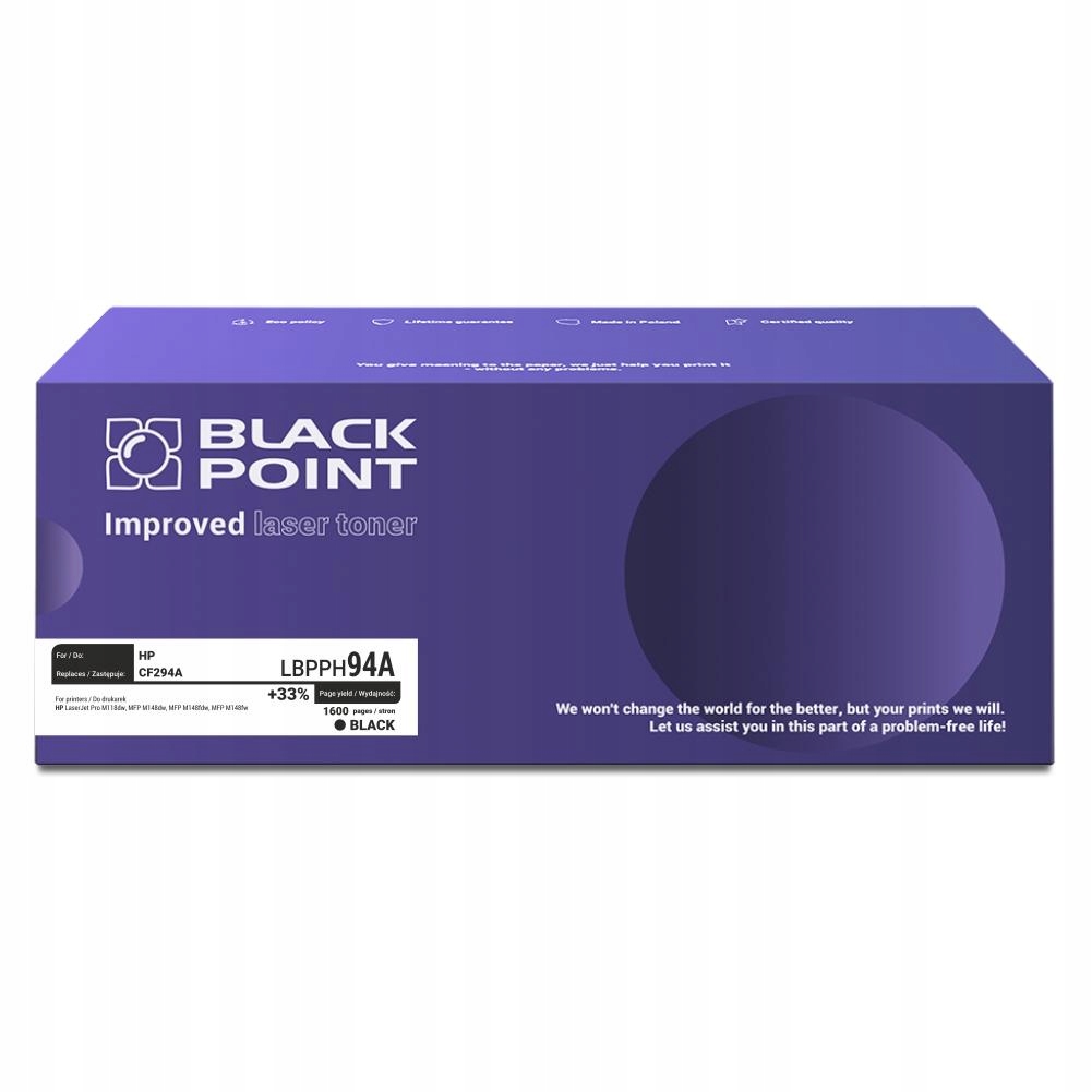 Kolor tonera – czarny (black)