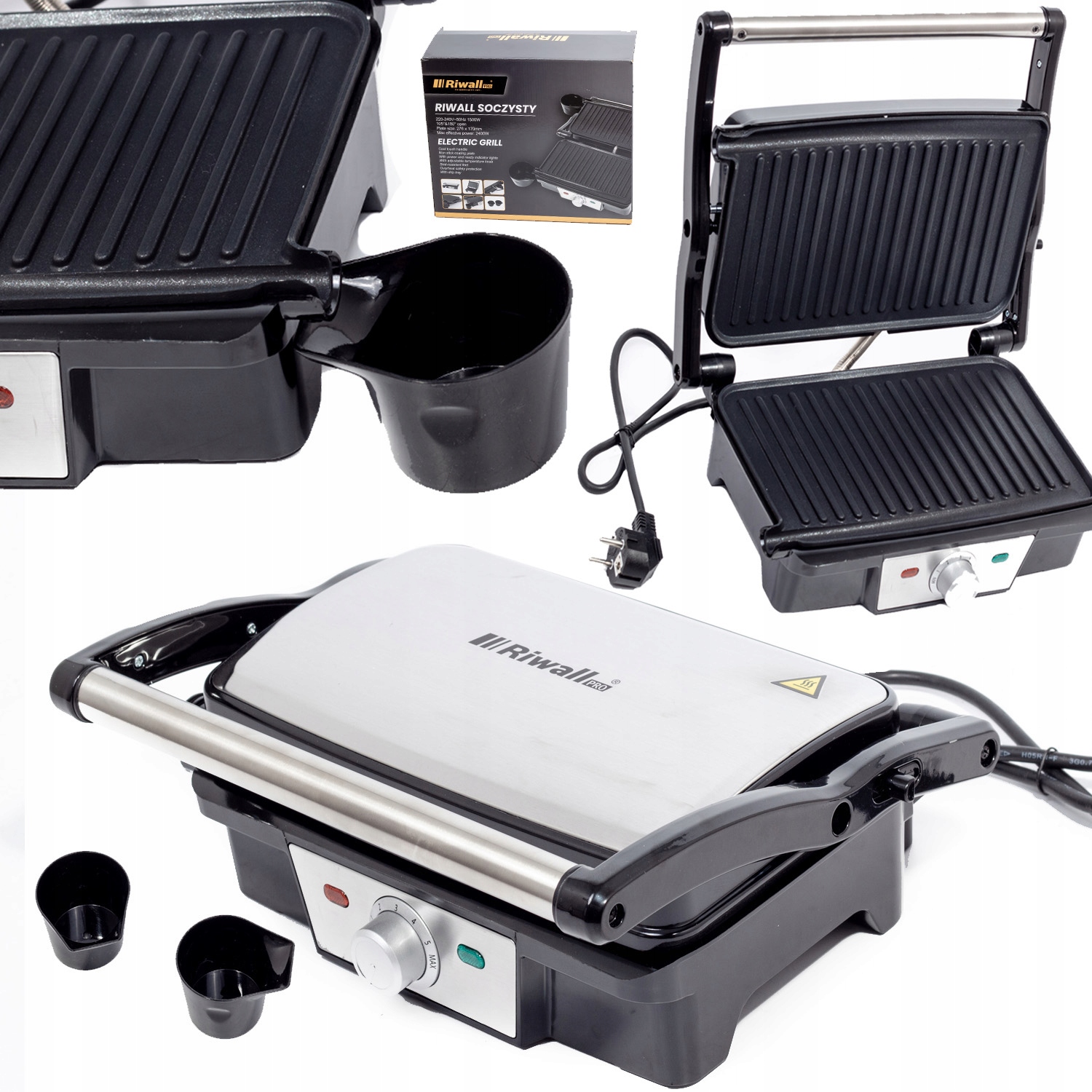 Grill elektryczny toster do kanapek panin rozkładany opiekacz Riwall RGR-01 – Idealne rozwiązanie do każdej kuchni