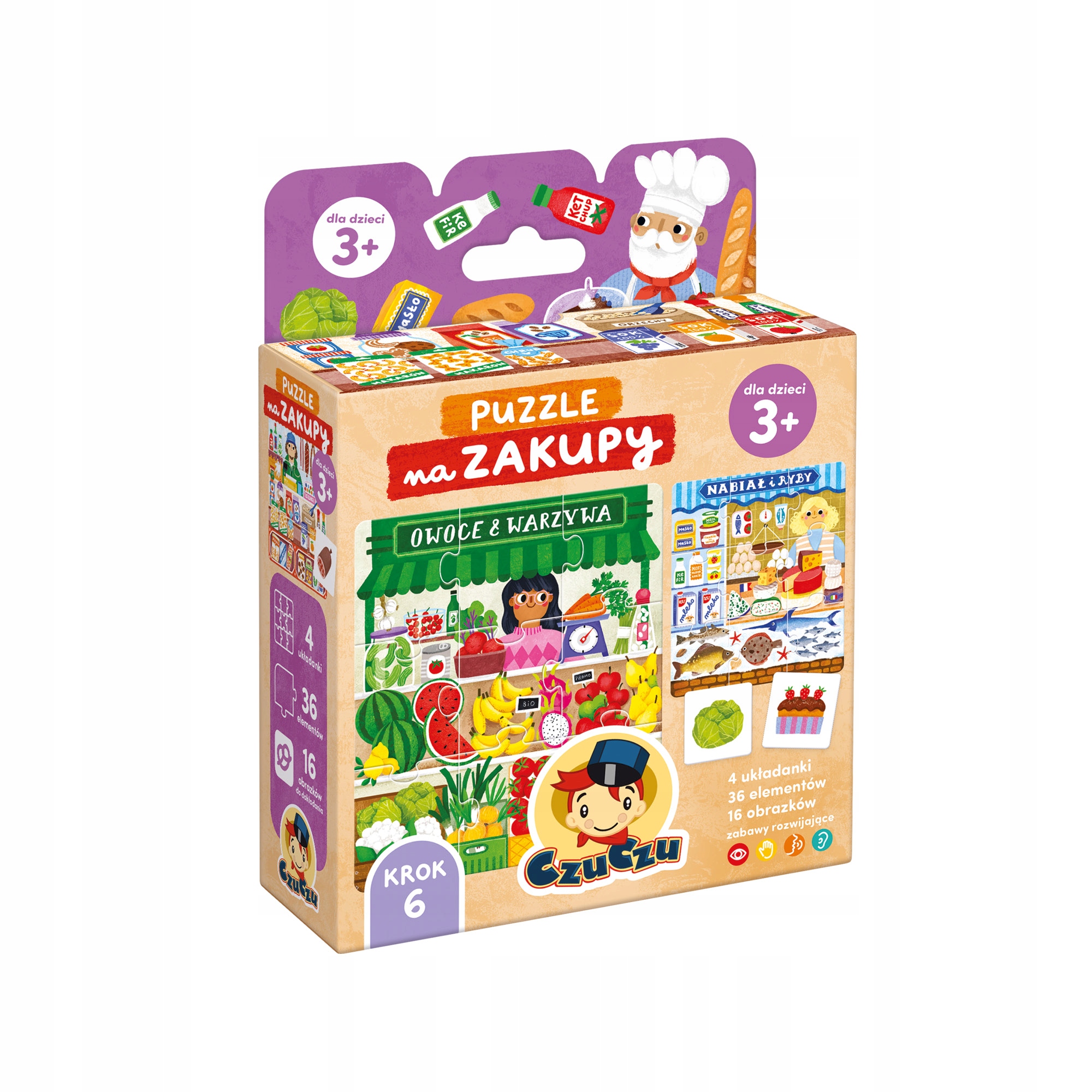 CzuCzu Puzzle Na zakupy 3+ – Kolorowa zabawa dla najmłodszych