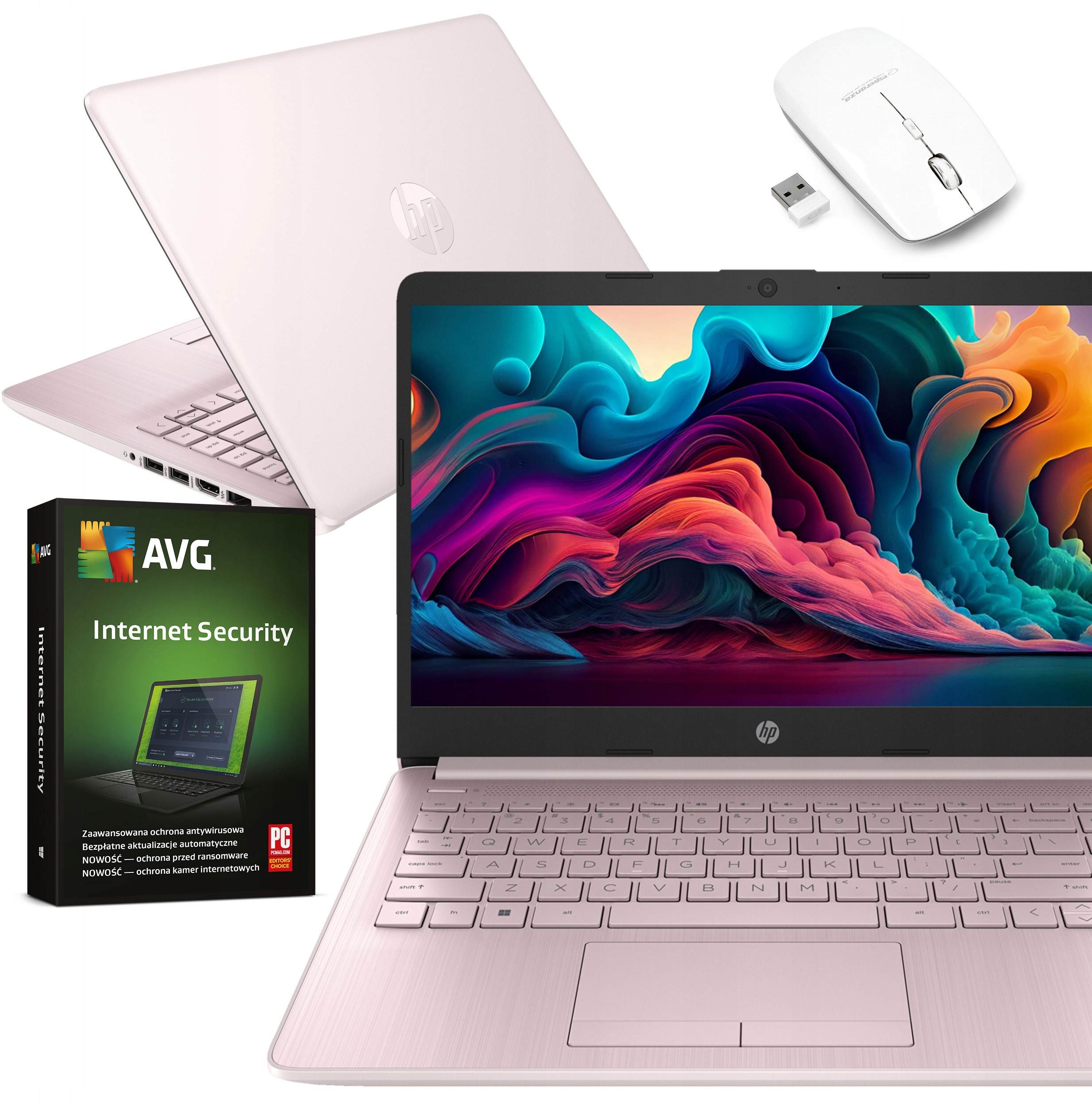 Piękny Różowy Laptop dla kobiety HP 14 – Stylowy i funkcjonalny towarzysz