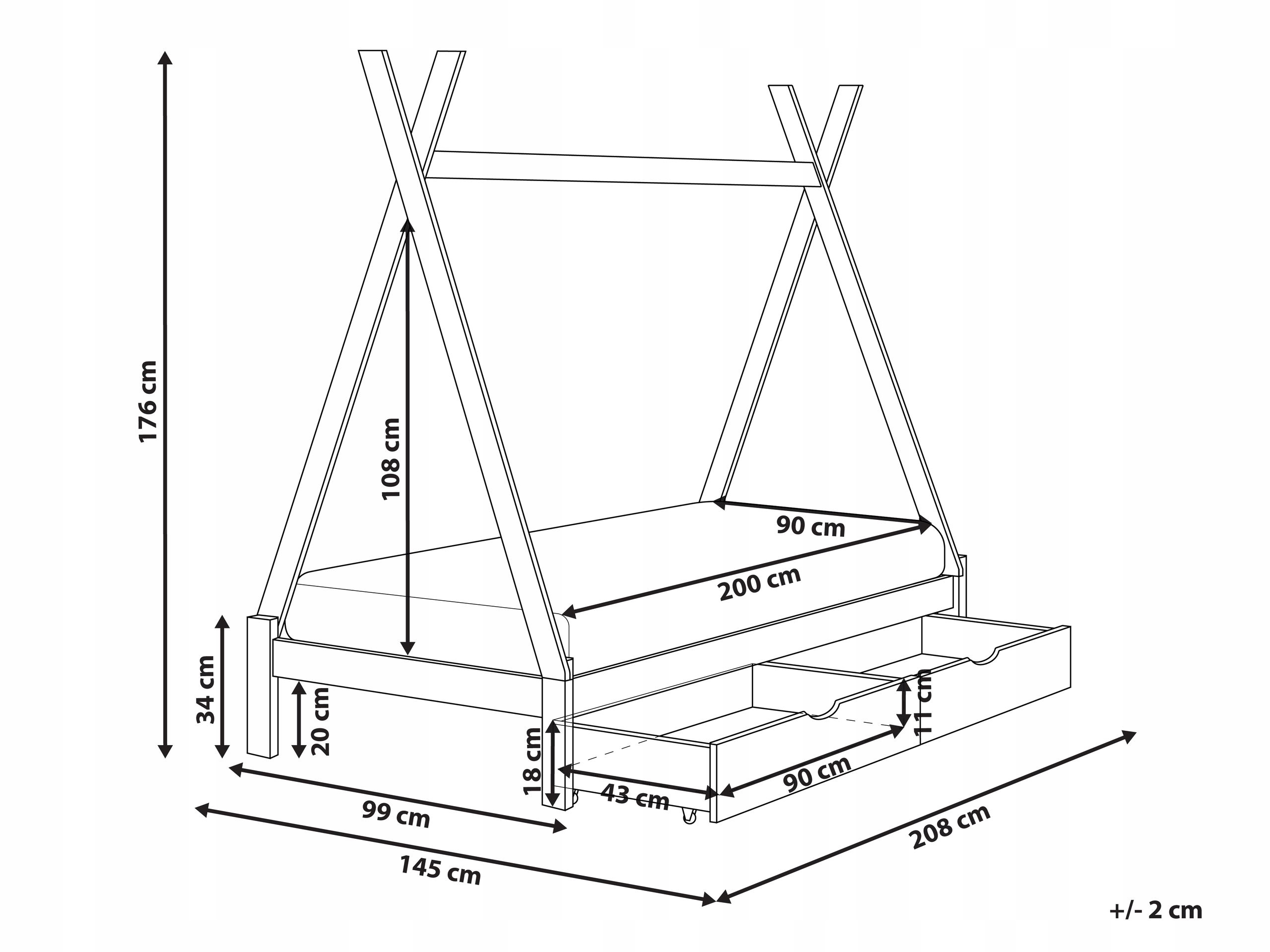 Bezpieczna i stabilna konstrukcja z drewna sosnowego