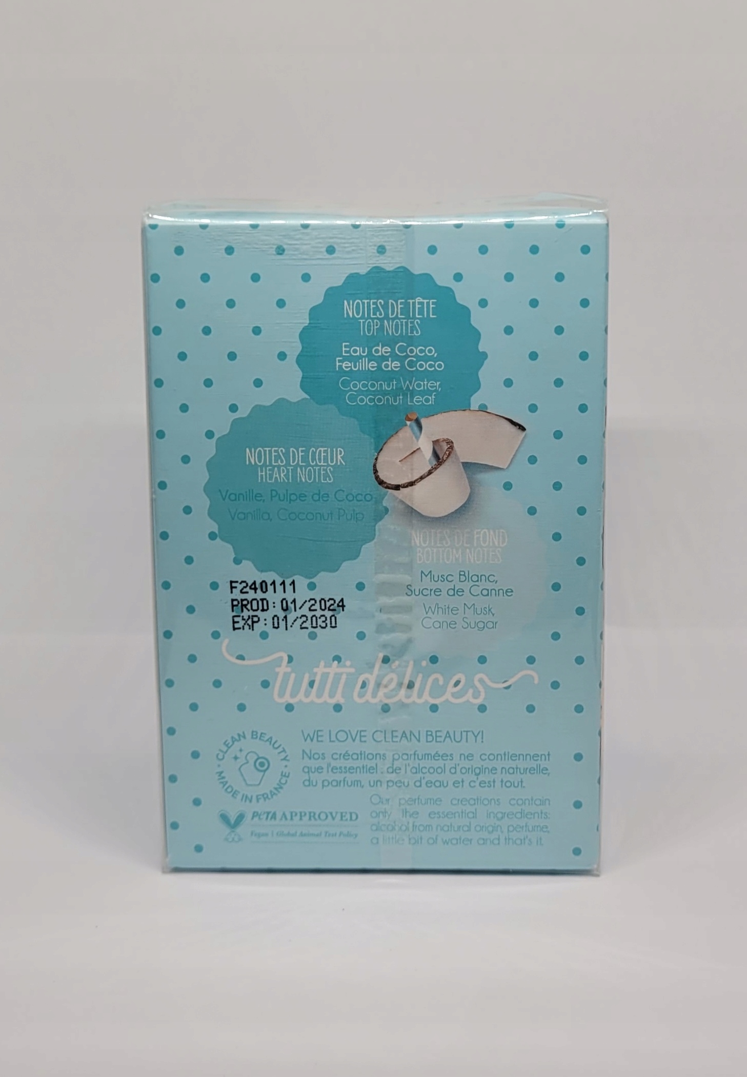 Nuty zapachowe: Kokos i wanilia