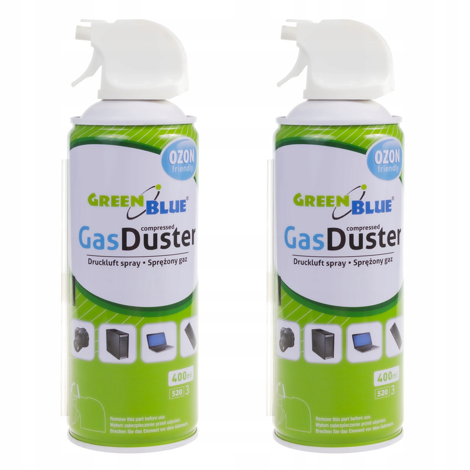 Sprężone powietrze GreenBlue GB400 400ml – Idealne do czyszczenia elektroniki