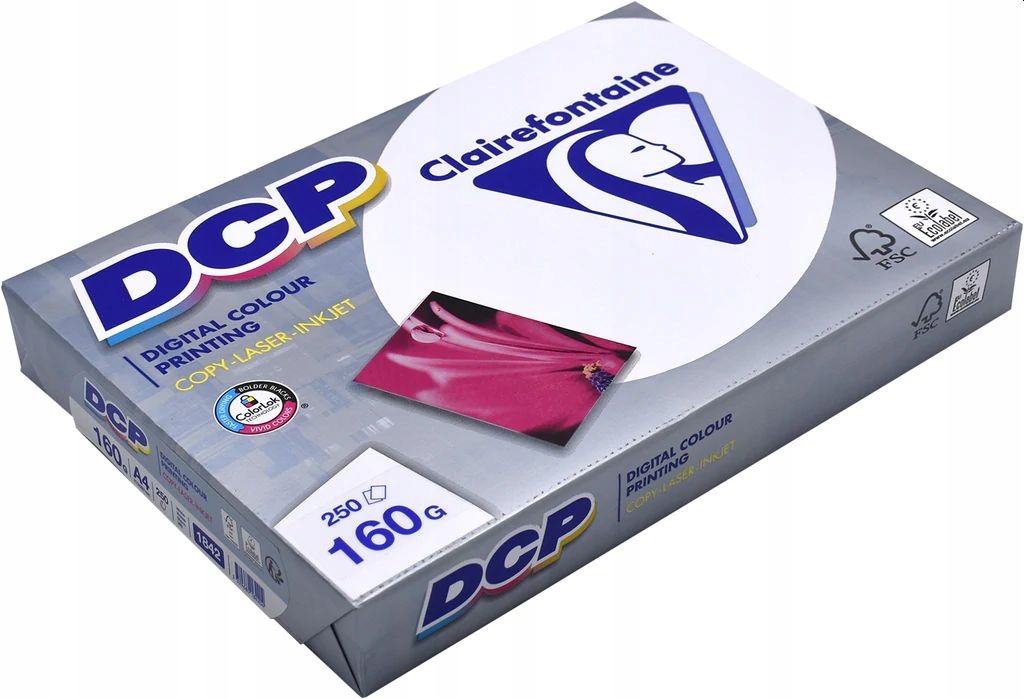 Papier do kolorowego druku Clairefontaine DCP A4 - 160g - 250 arkuszy