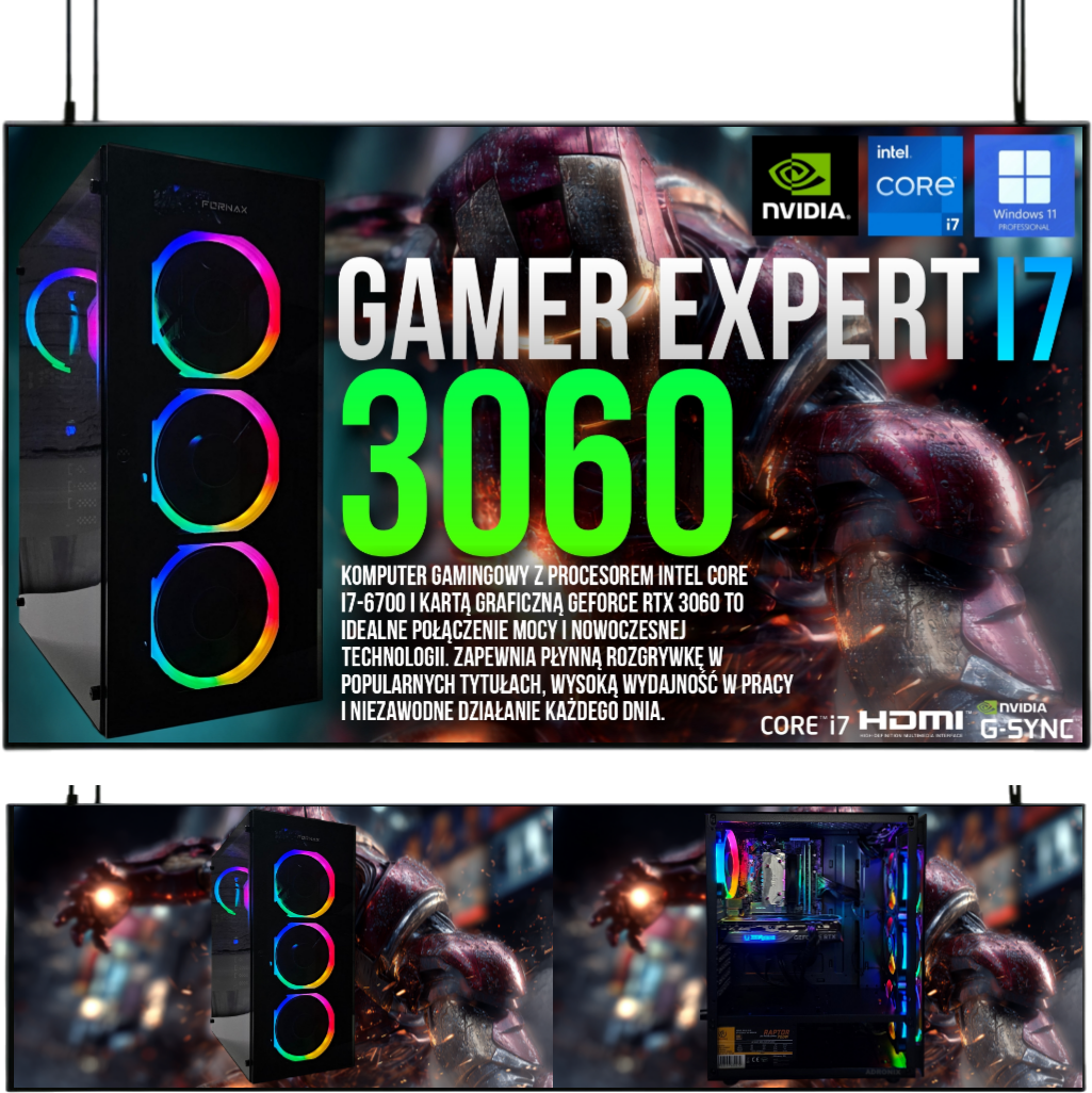 PC Gamer Exper I7 6700 32GB DDR4 1TB SSD RTX 3060