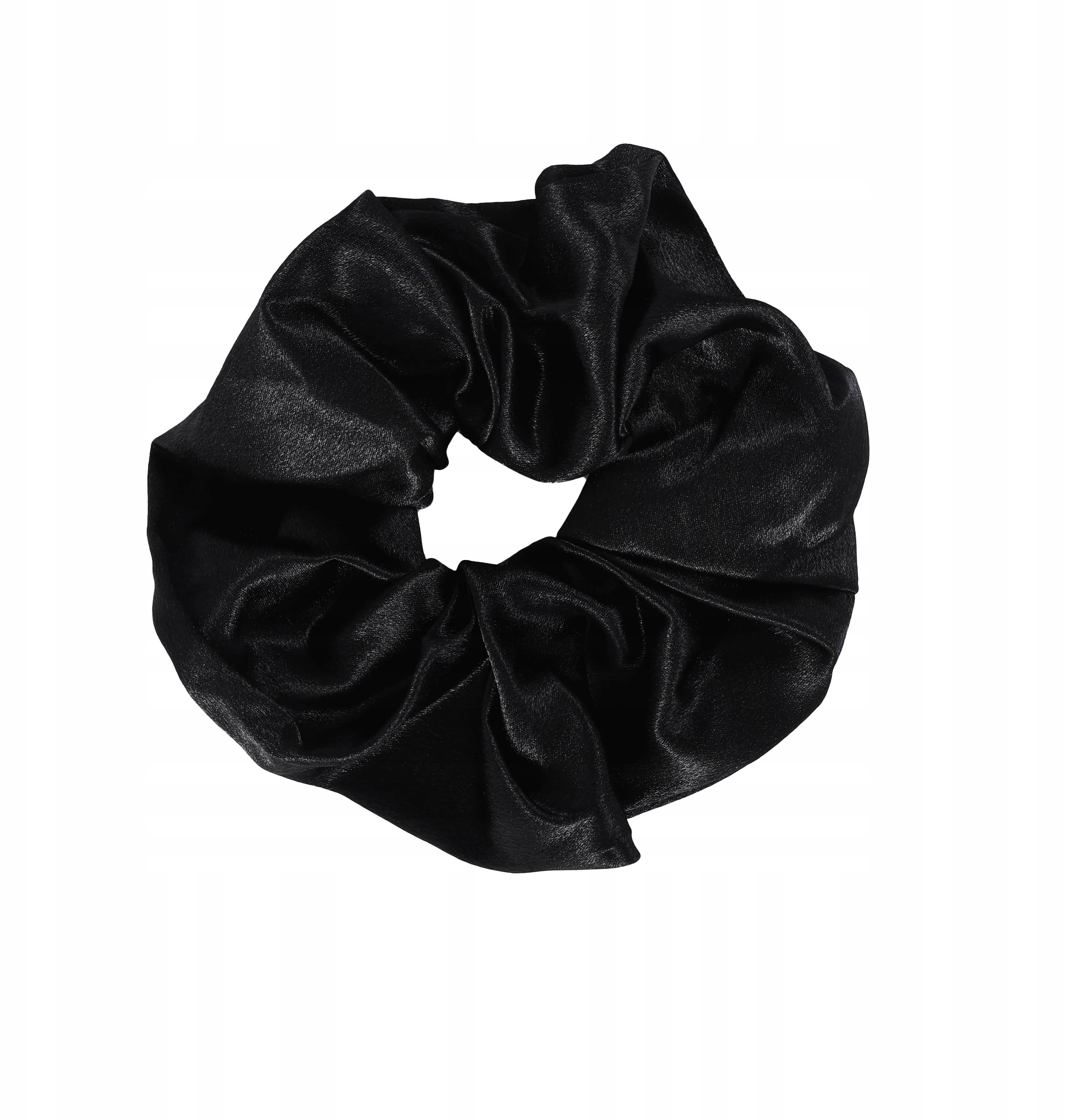 SISTER YOUNG Lilu satynowa gumka do włosów scrunchie Black – Elegancja i wygoda w jednym