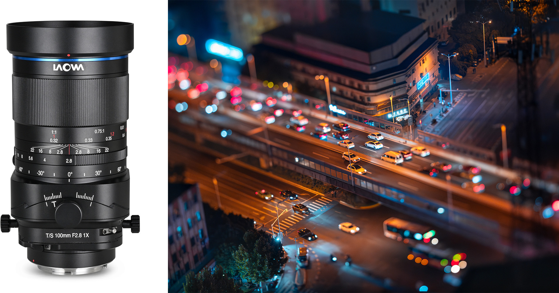 Obiektyw Laowa 100 mm f/2,8 Tilt-Shift 1x Macro do Canon RF