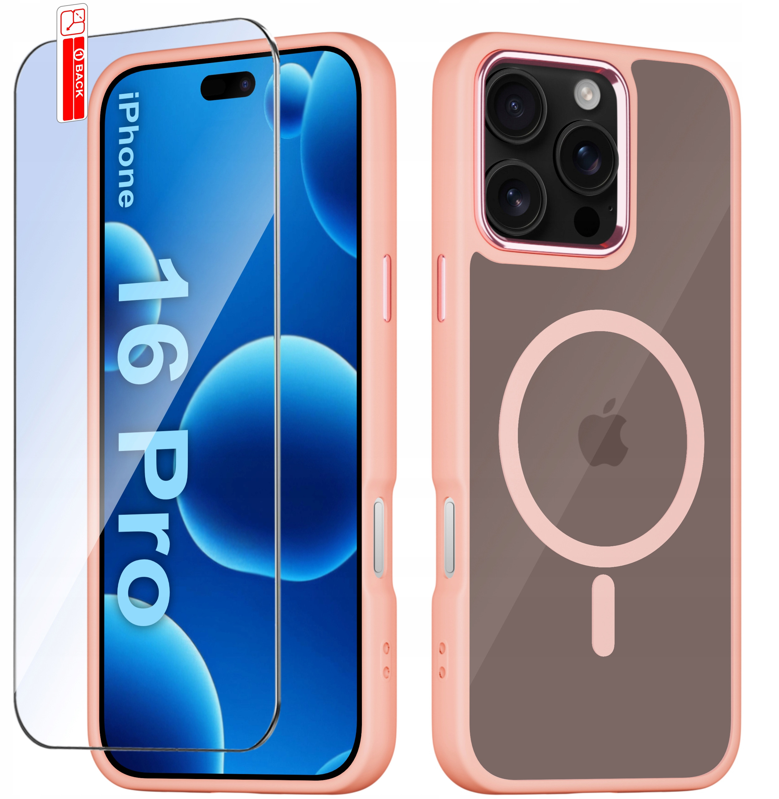 Etui do iPhone 16 Pro CASE do MagSafe MATOWE Magnetyczne PREMIUM + Szkło 9H – Ochrona i styl w jednym