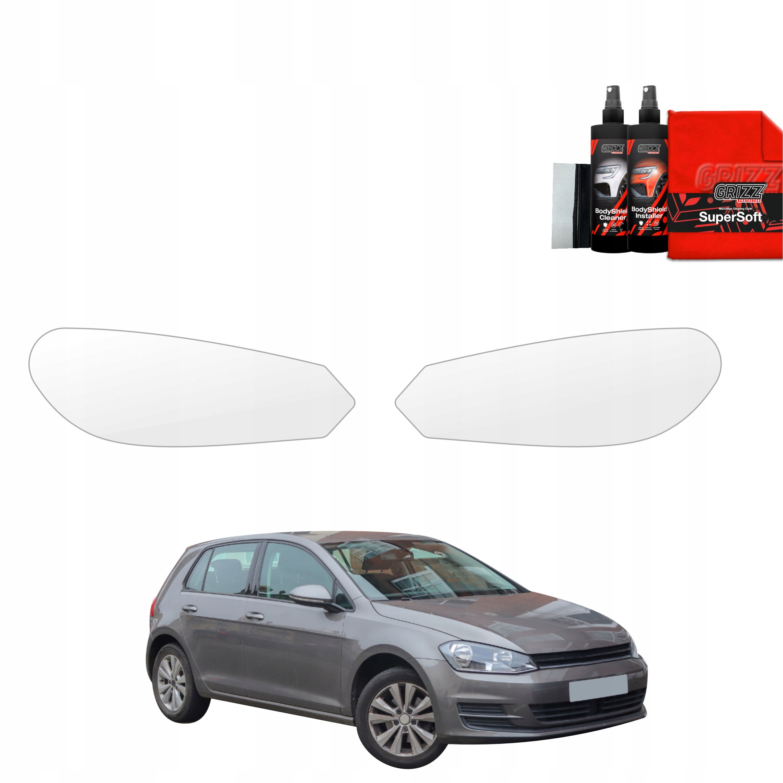Folia ochronna na lampy GrizzGlass BodyShield do Volkswagen Golf 7 Hatchback 5D (2012-2020) – Idealna ochrona dla Twojego auta