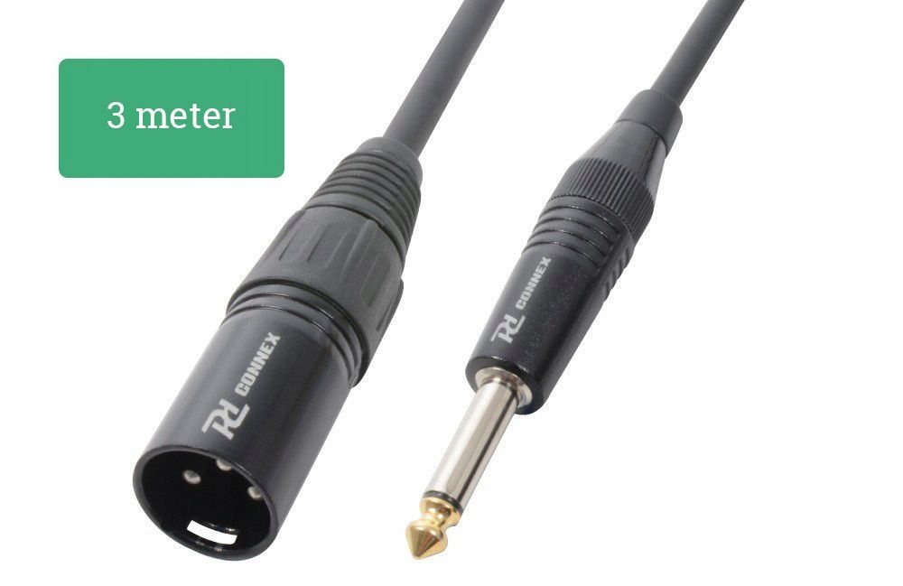 Kabel XLR (M) - Jack 6.3 mono 3.0m – Profesjonalna jakość dźwięku
