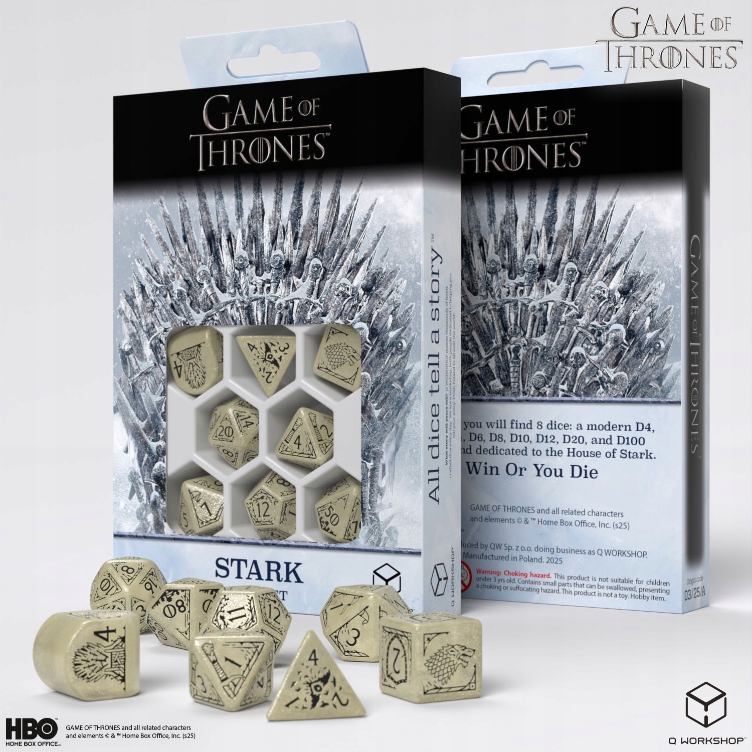 Komplet kości: Gra o Tron - Stark – Idealny zestaw dla fanów Westeros