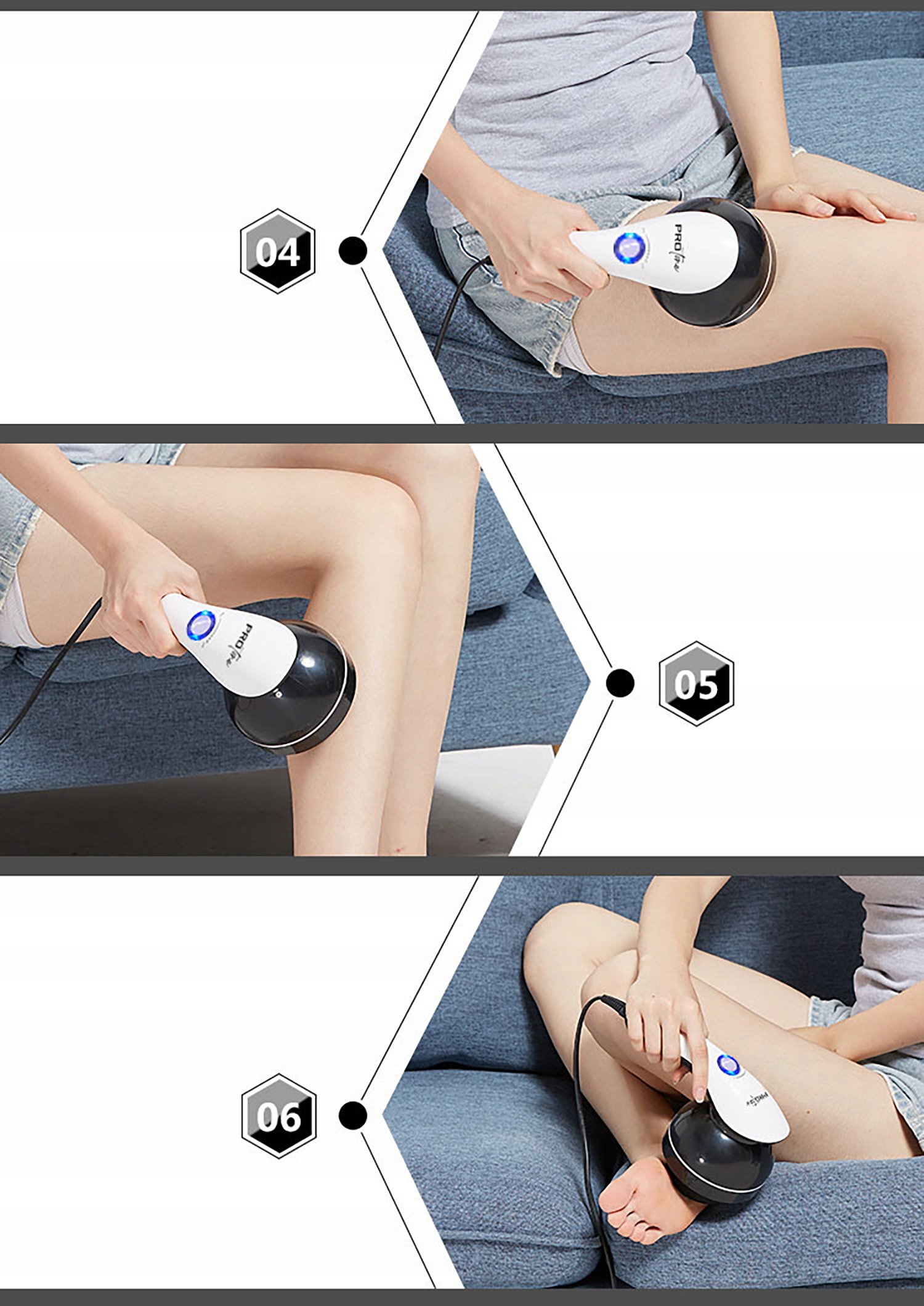 Masażer Wyszczuplający 8 Nasadek Pokrętło PL-655 – Twoje wsparcie w walce z cellulitem