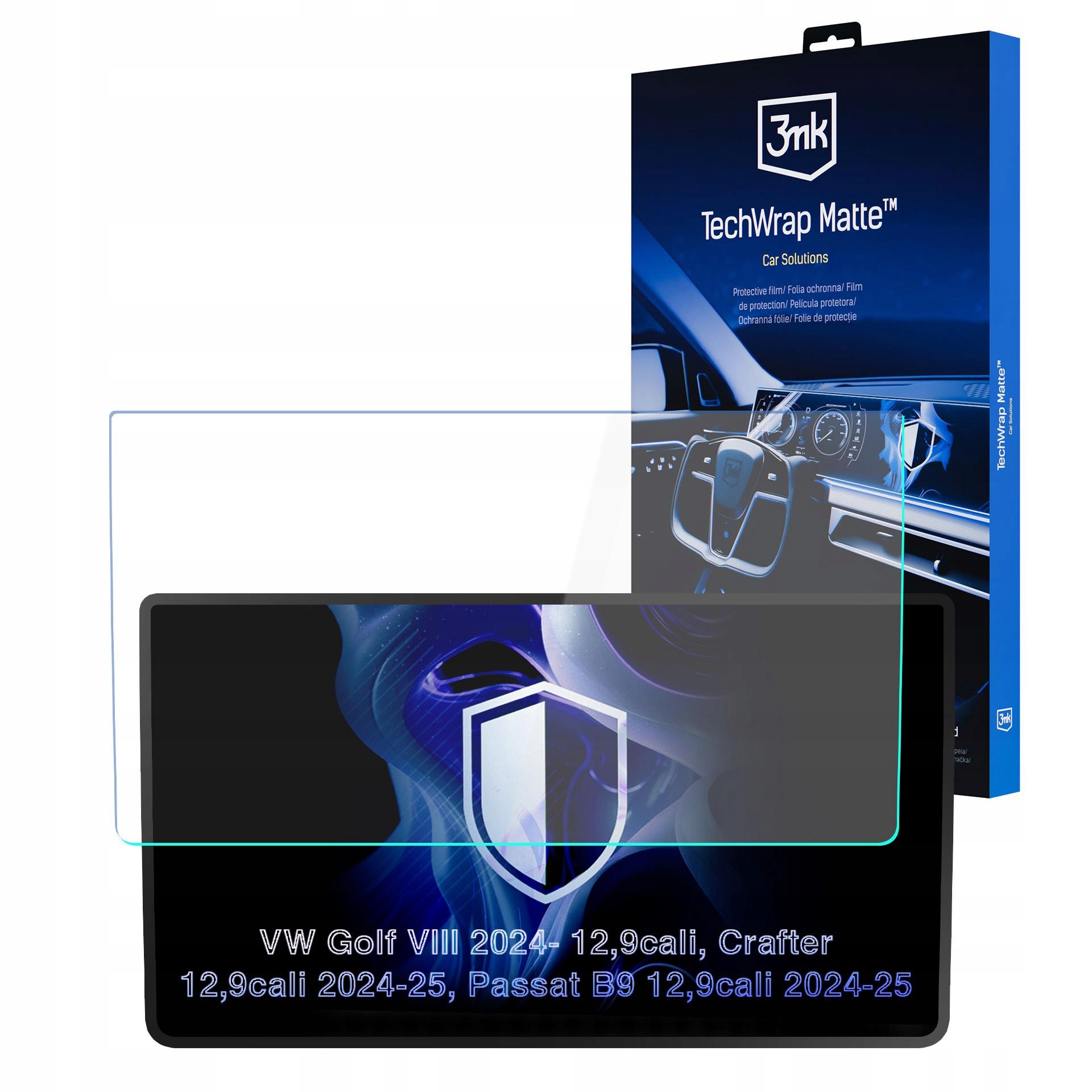 VW Golf VIII 2024 - 12,9cali – Ochrona ekranu TechWrap Matte™