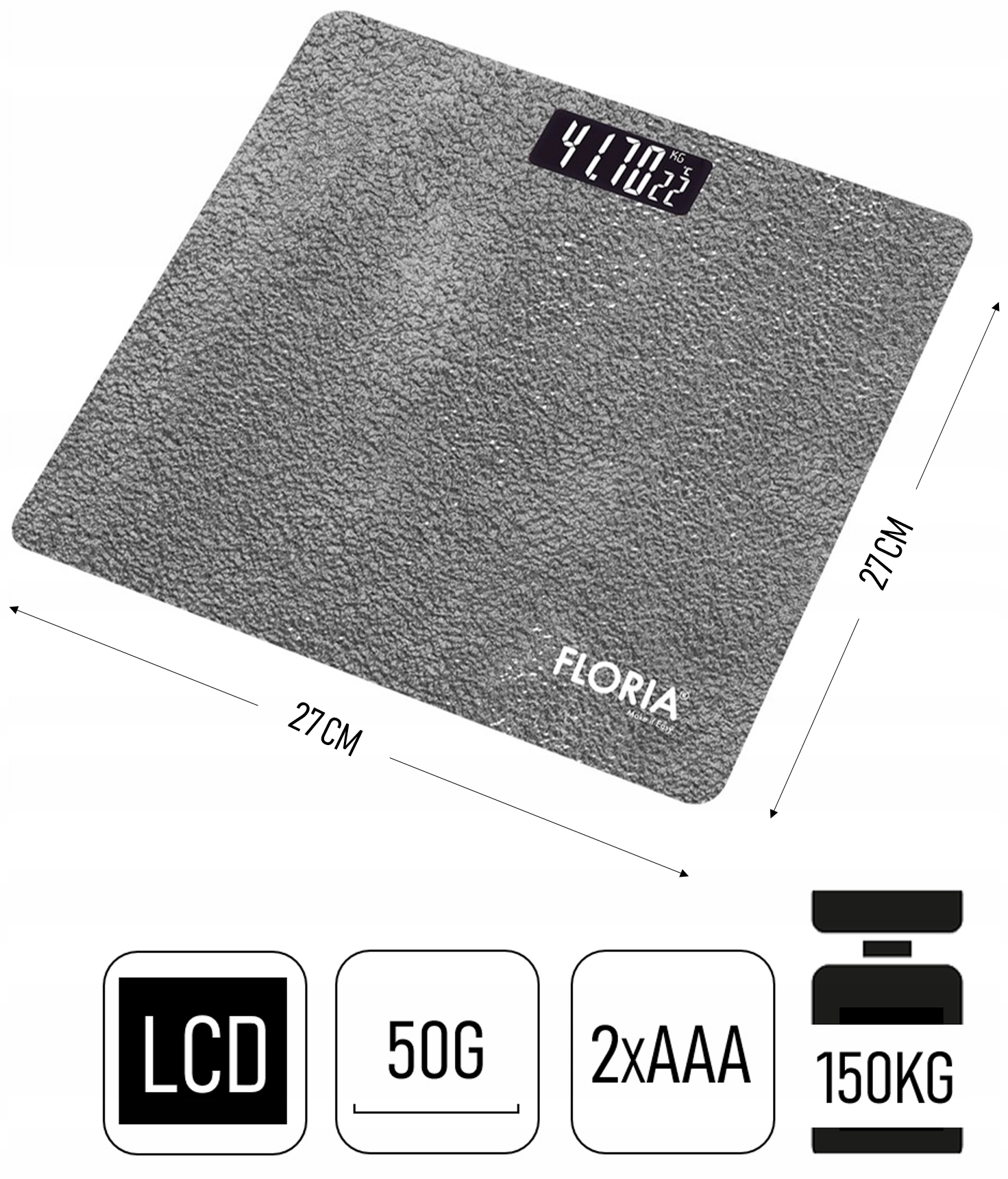 Wysoka dokładność pomiaru do 150 kg